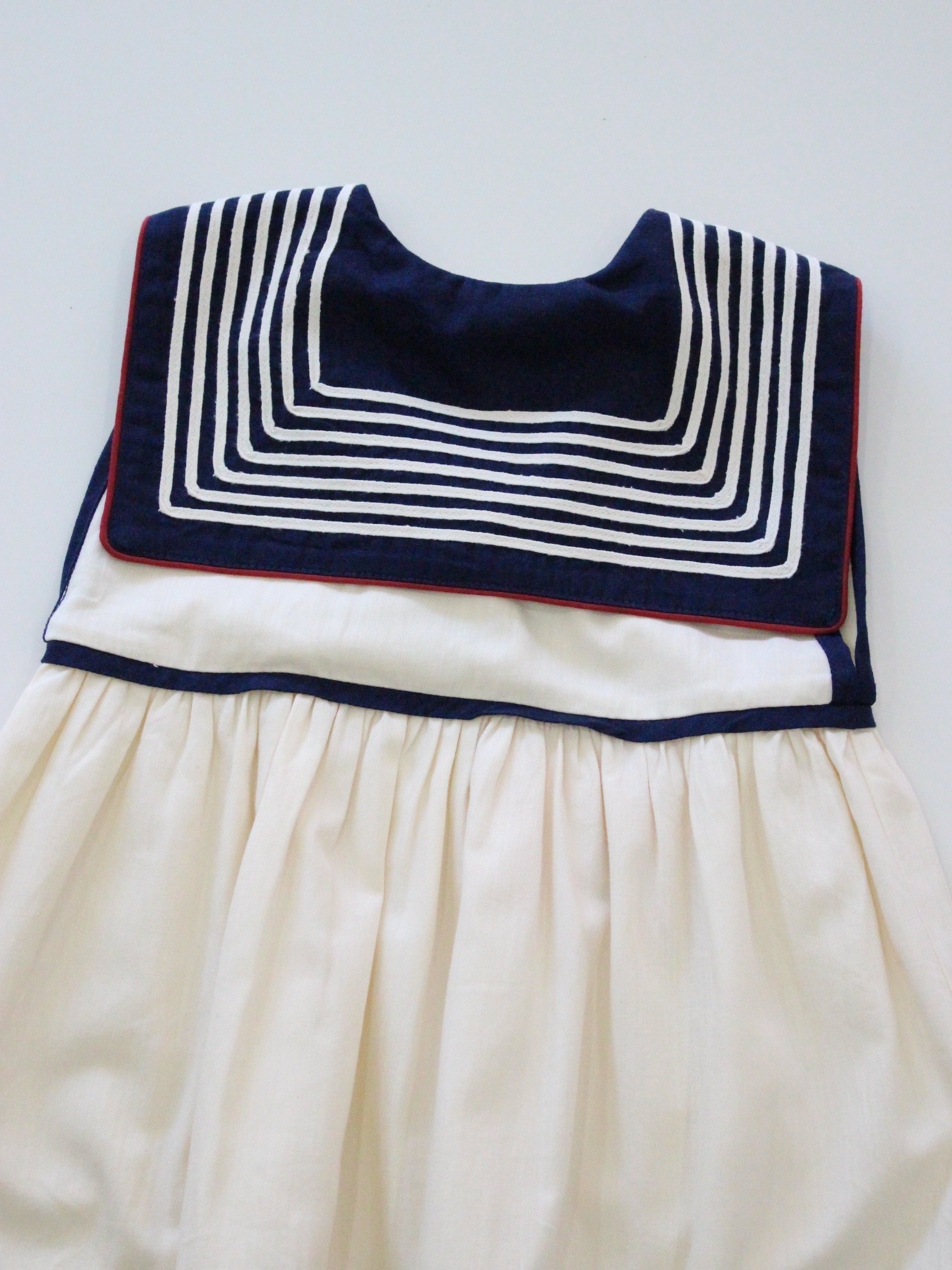 BONJOUR DIARY    Sailor dress Ivory solid Denim