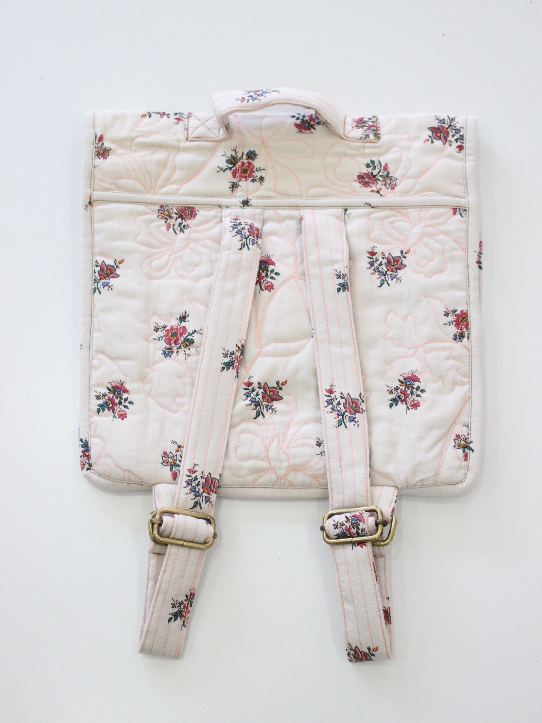 BONJOUR DIARY   School bag Garden flower print - DENIM　