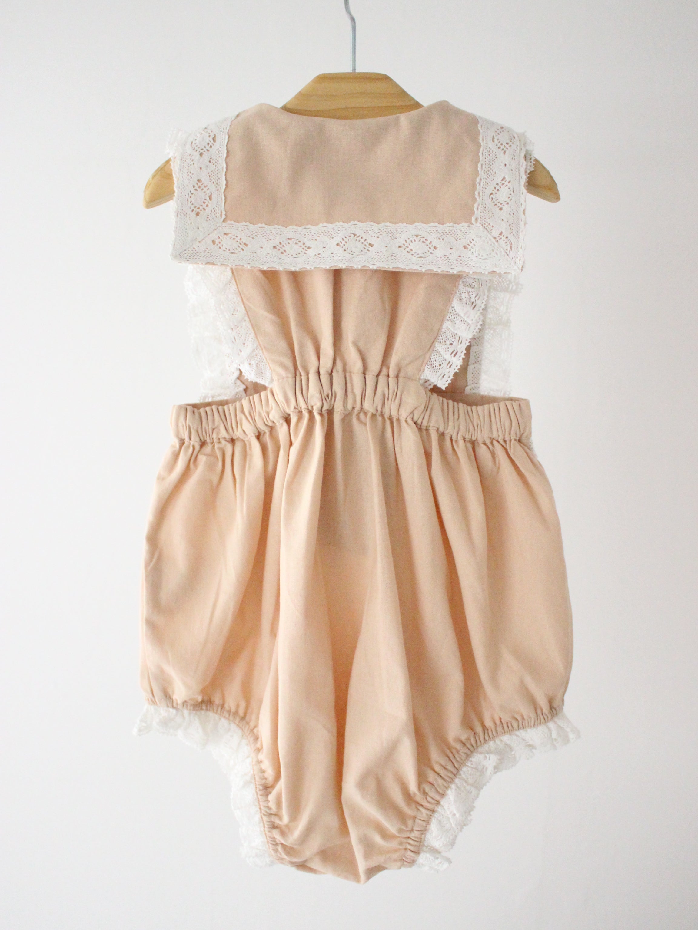 little cotton clothes  Beatrix Romper in Powder