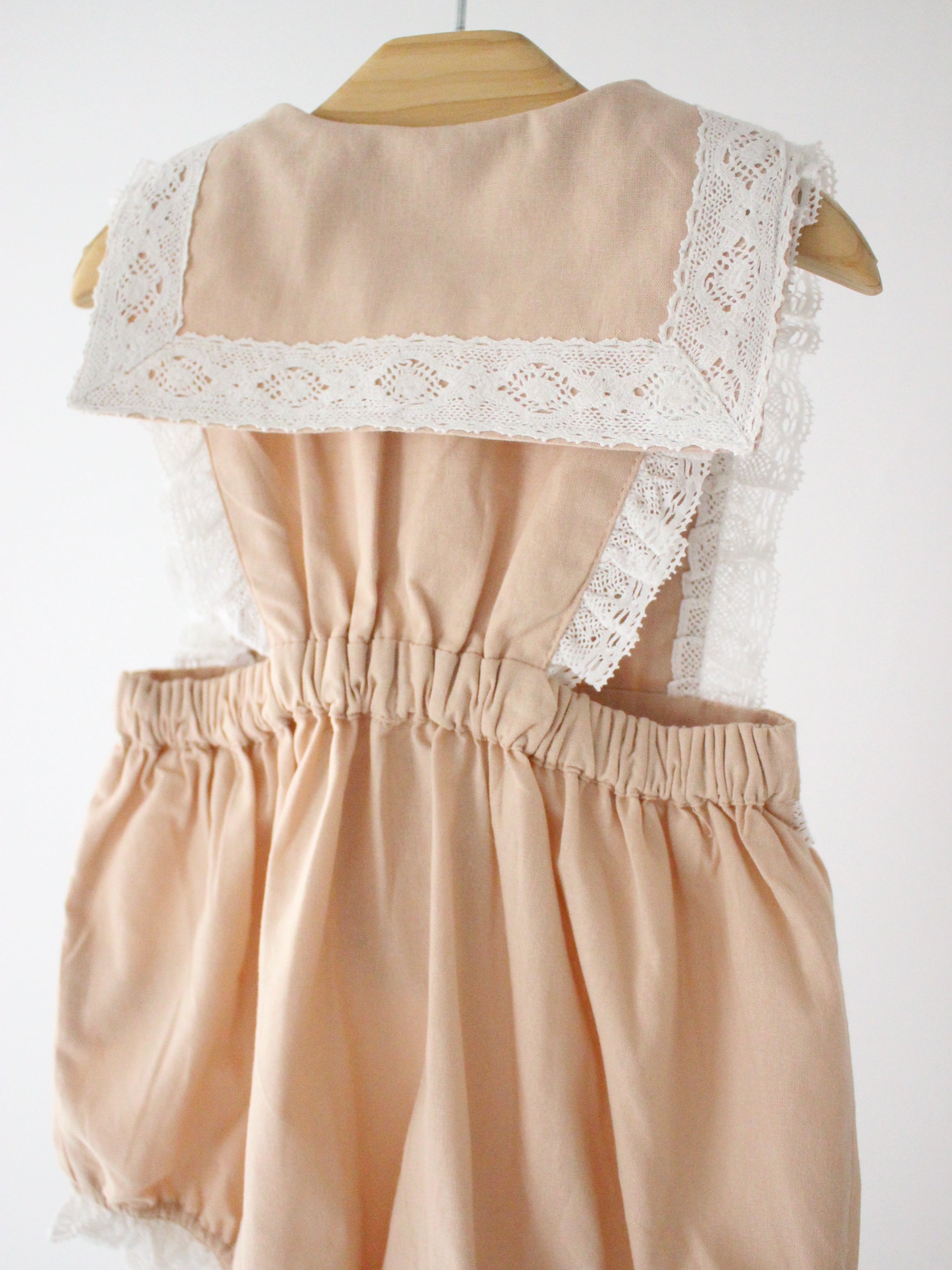 little cotton clothes  Beatrix Romper in Powder