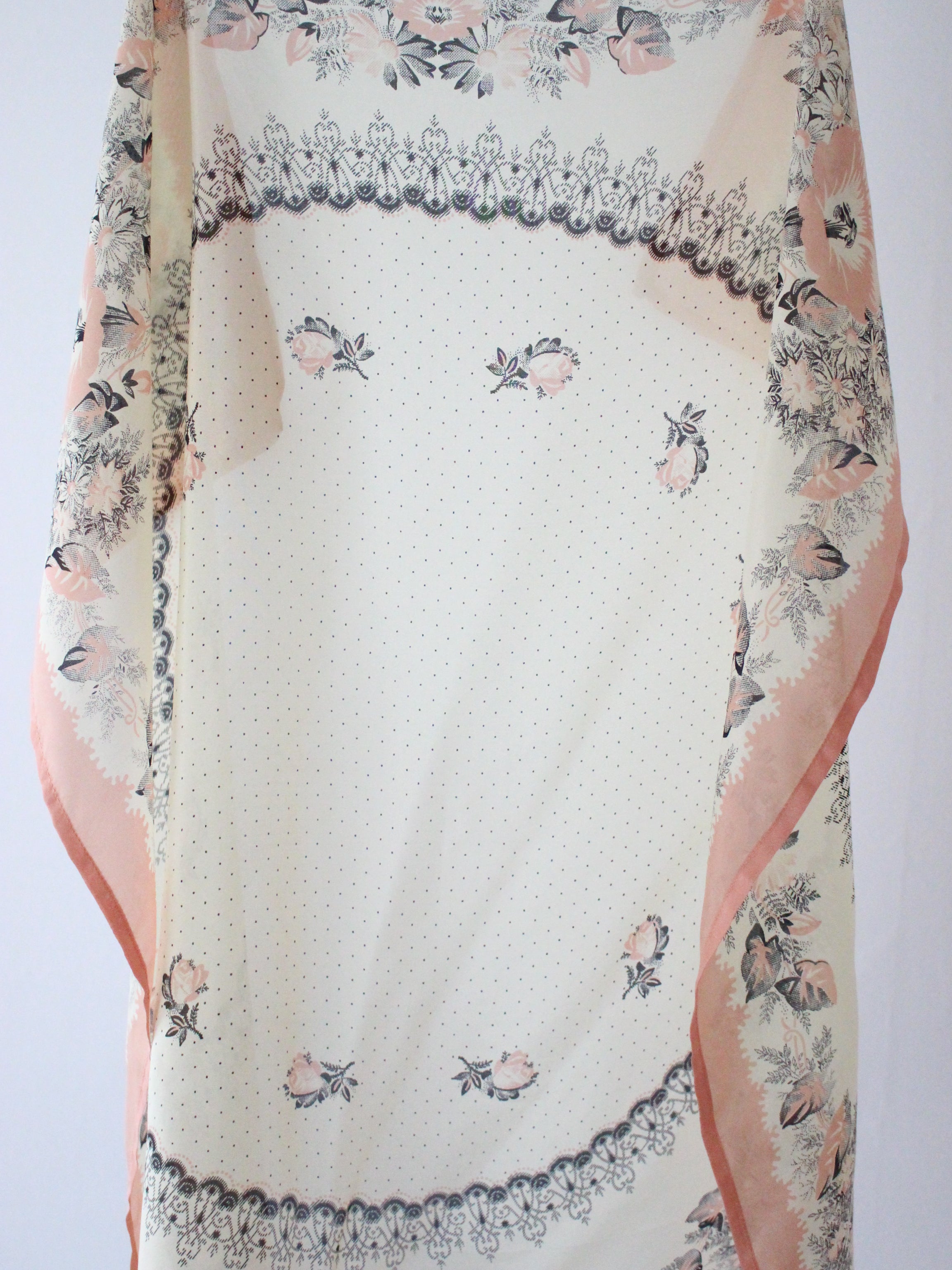 Suranné    Poppies bandana Pink  "Poppies" print - silk