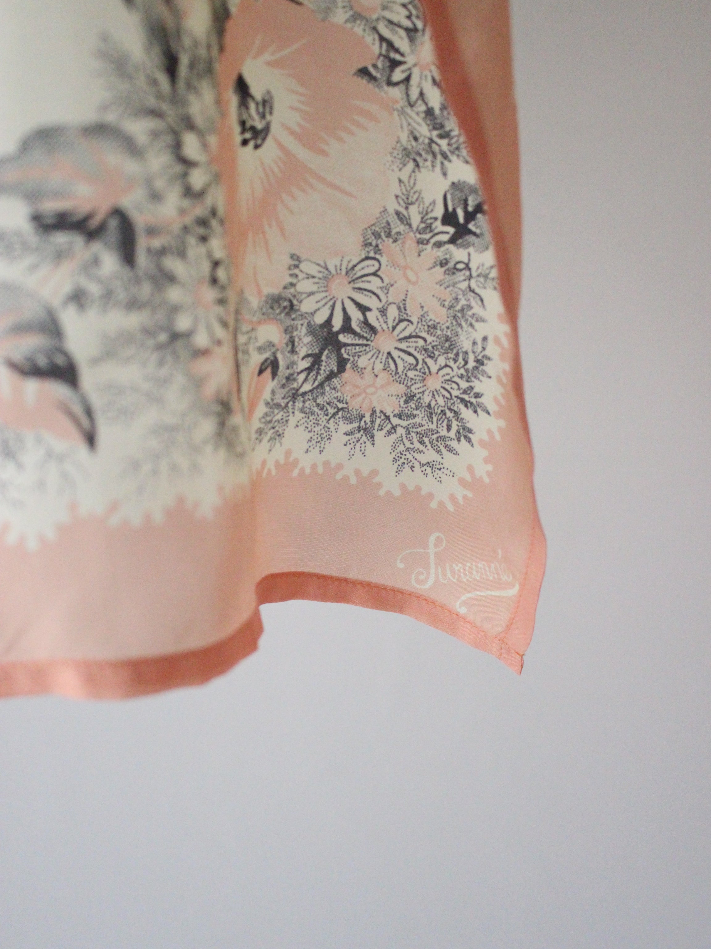 Suranné    Poppies bandana Pink  "Poppies" print - silk
