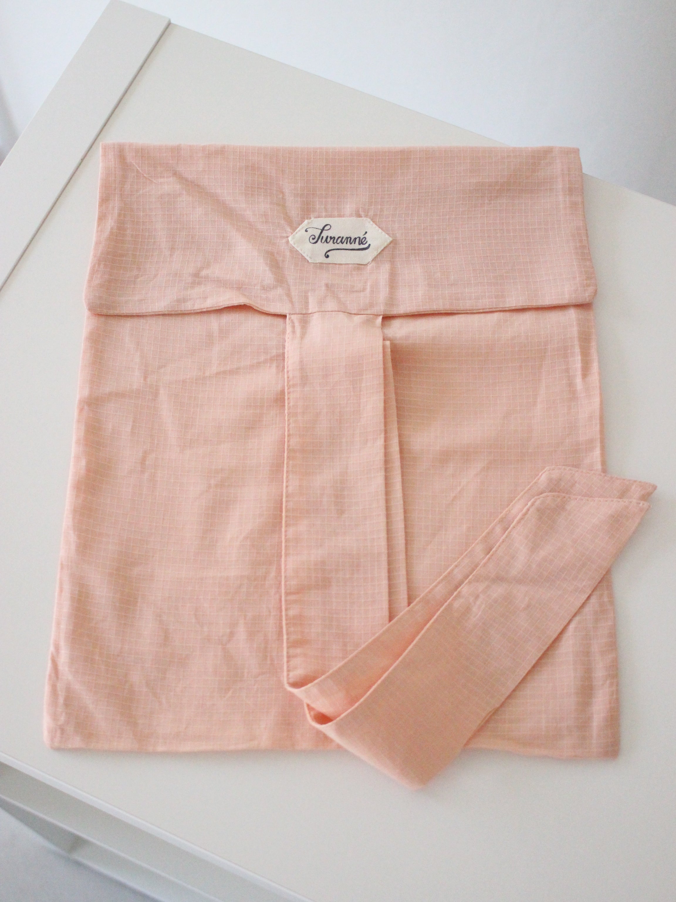 Suranné    Long dress Pink check voile orgainc    大人SIZE