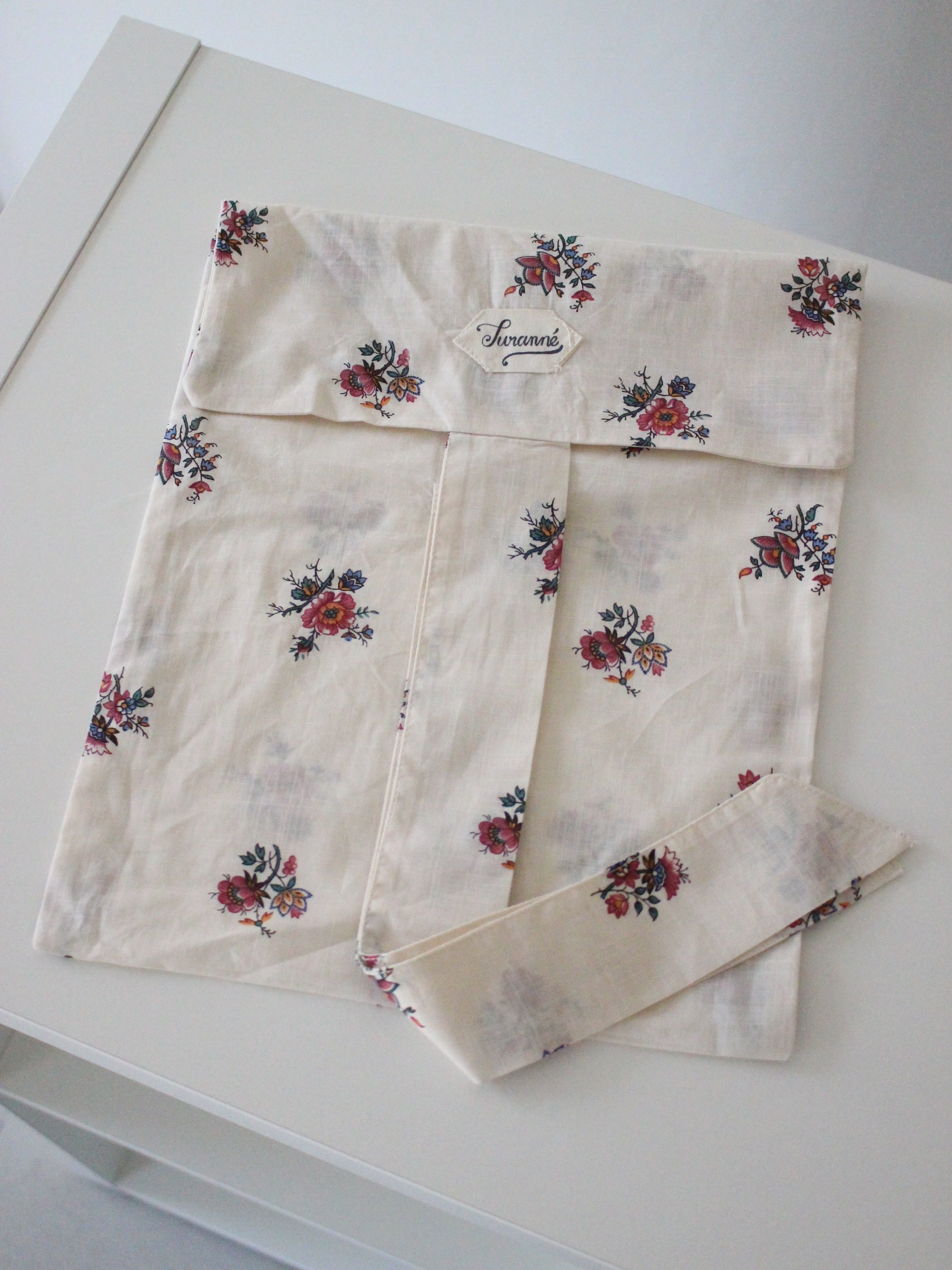 Suranné    Handsmock blouse Garden print - organic slub voile 大人SIZE