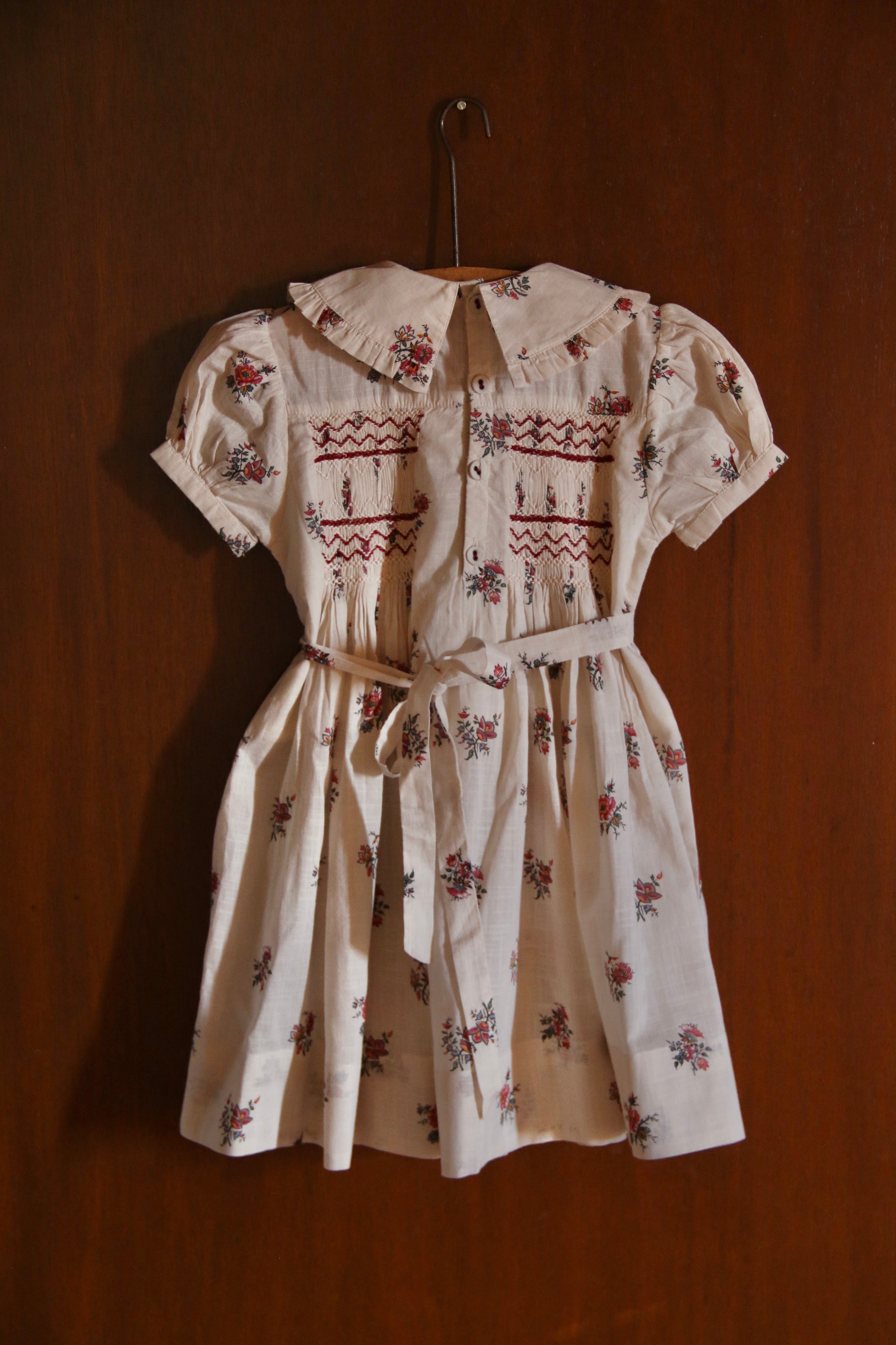 BONJOUR DIARY  Handsmock dress Garden flowers print - cotton voile
