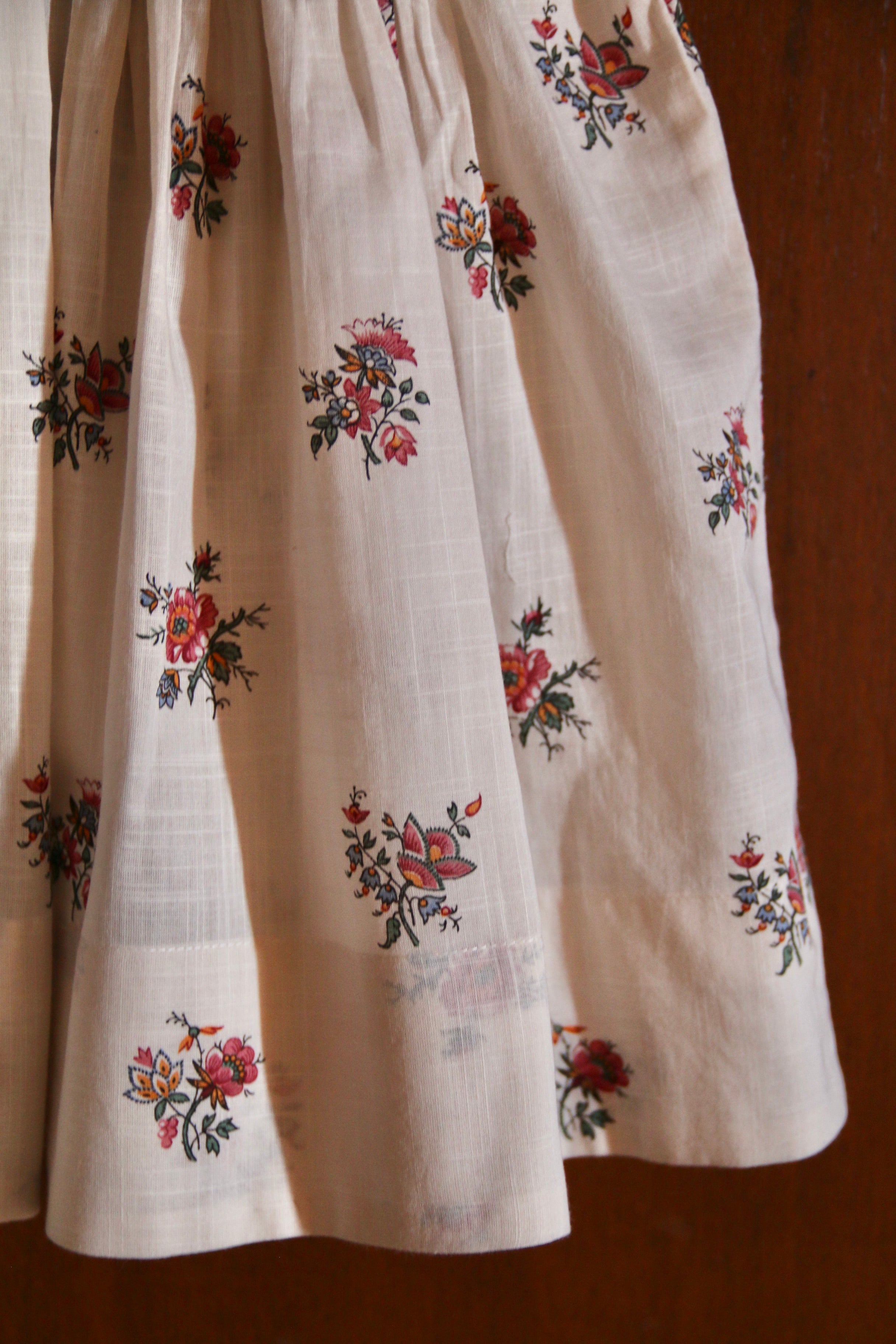 BONJOUR DIARY Handsmock dress Garden flowers print - cotton voile