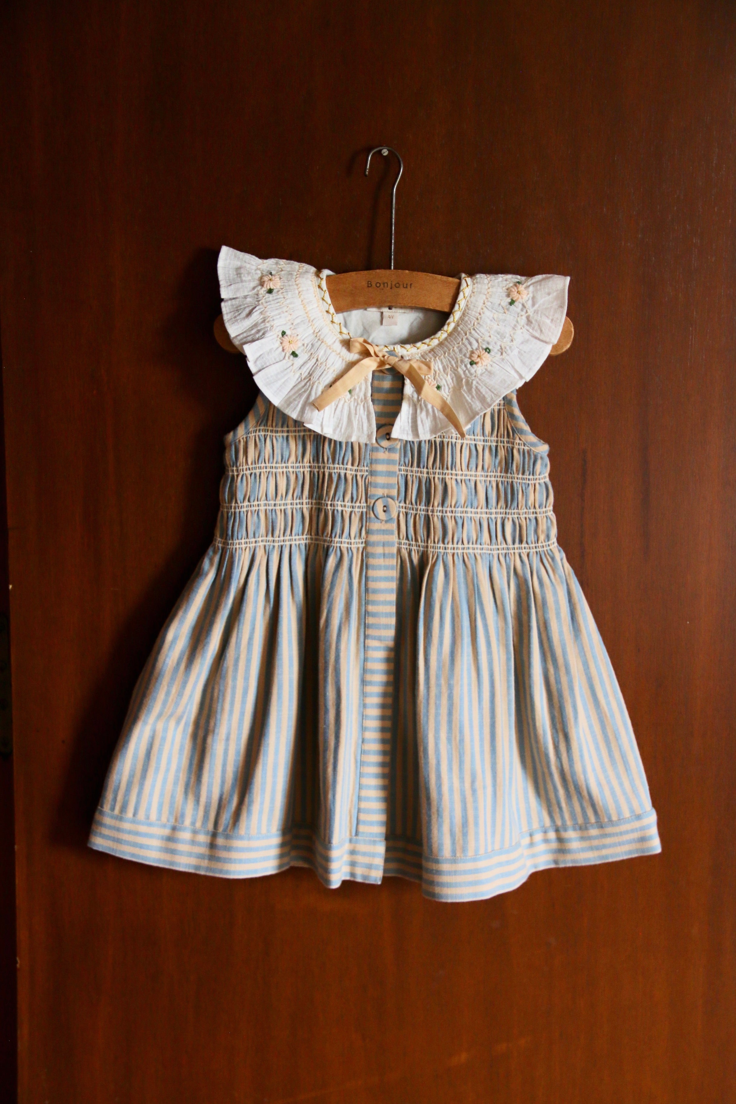 BONJOUR DIARY  Tunique with hairclip Transat stripe