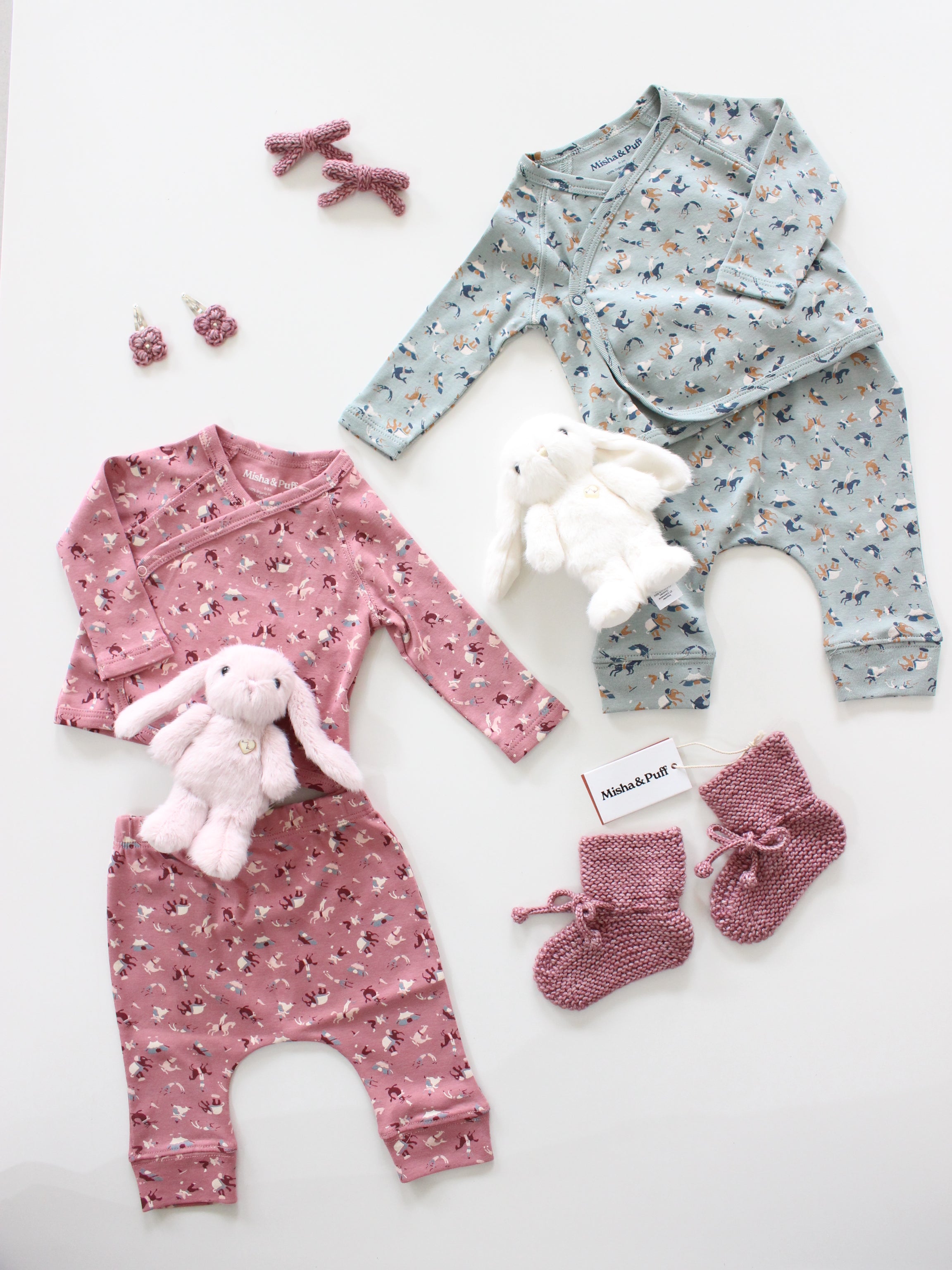 Misha & Puff BABY WRAP SET (ONSEN CIRCUS) 26aw Drop1
