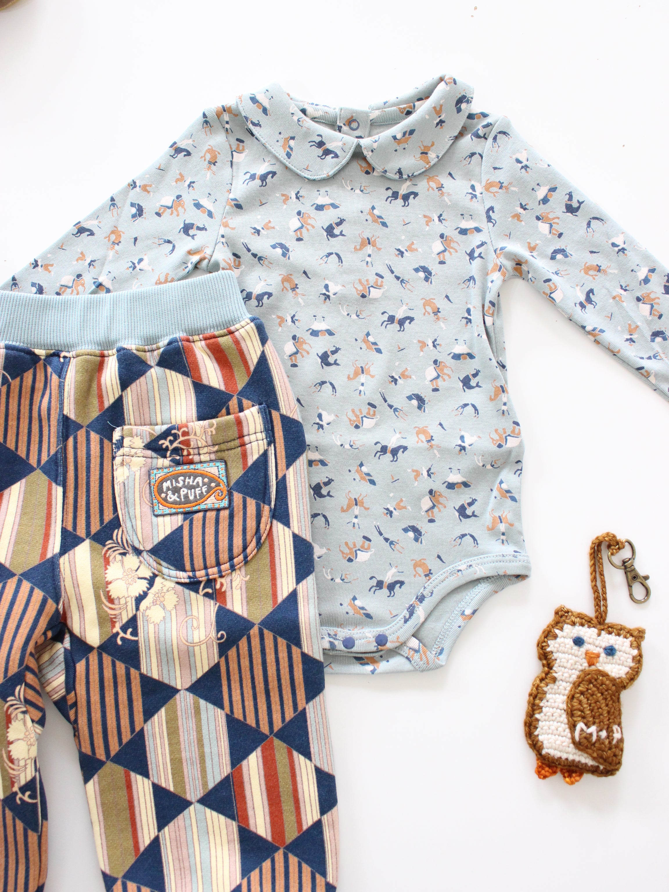 Misha & Puff   BABY GYMCLASS JOGGER (MARINE BLUE Tessellation)    26aw Drop1