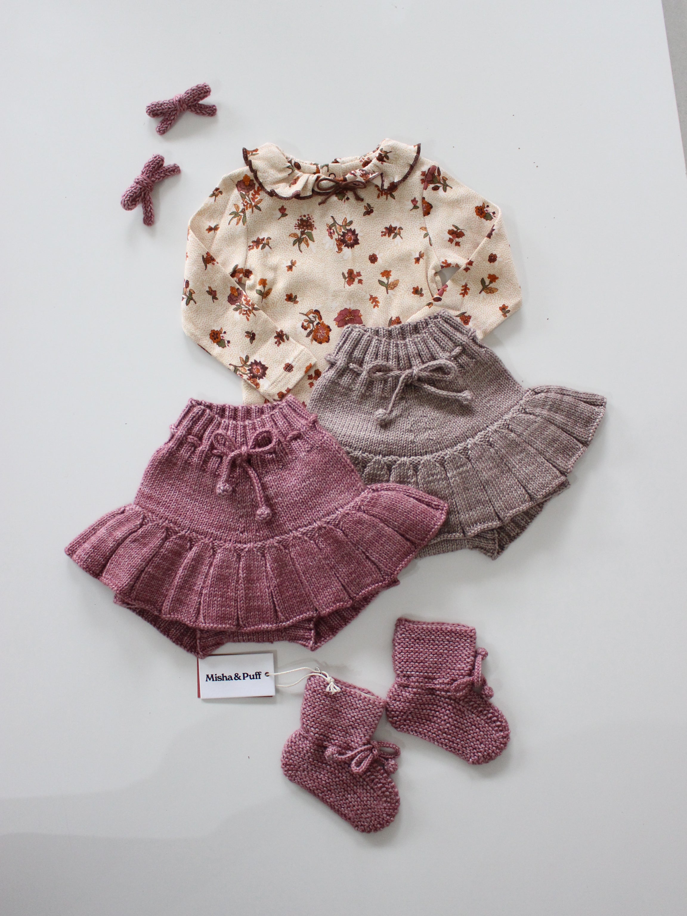 Misha & Puff　BABY SKATING POND SKIRT (TURTLEDOVE)　26aw Drop1