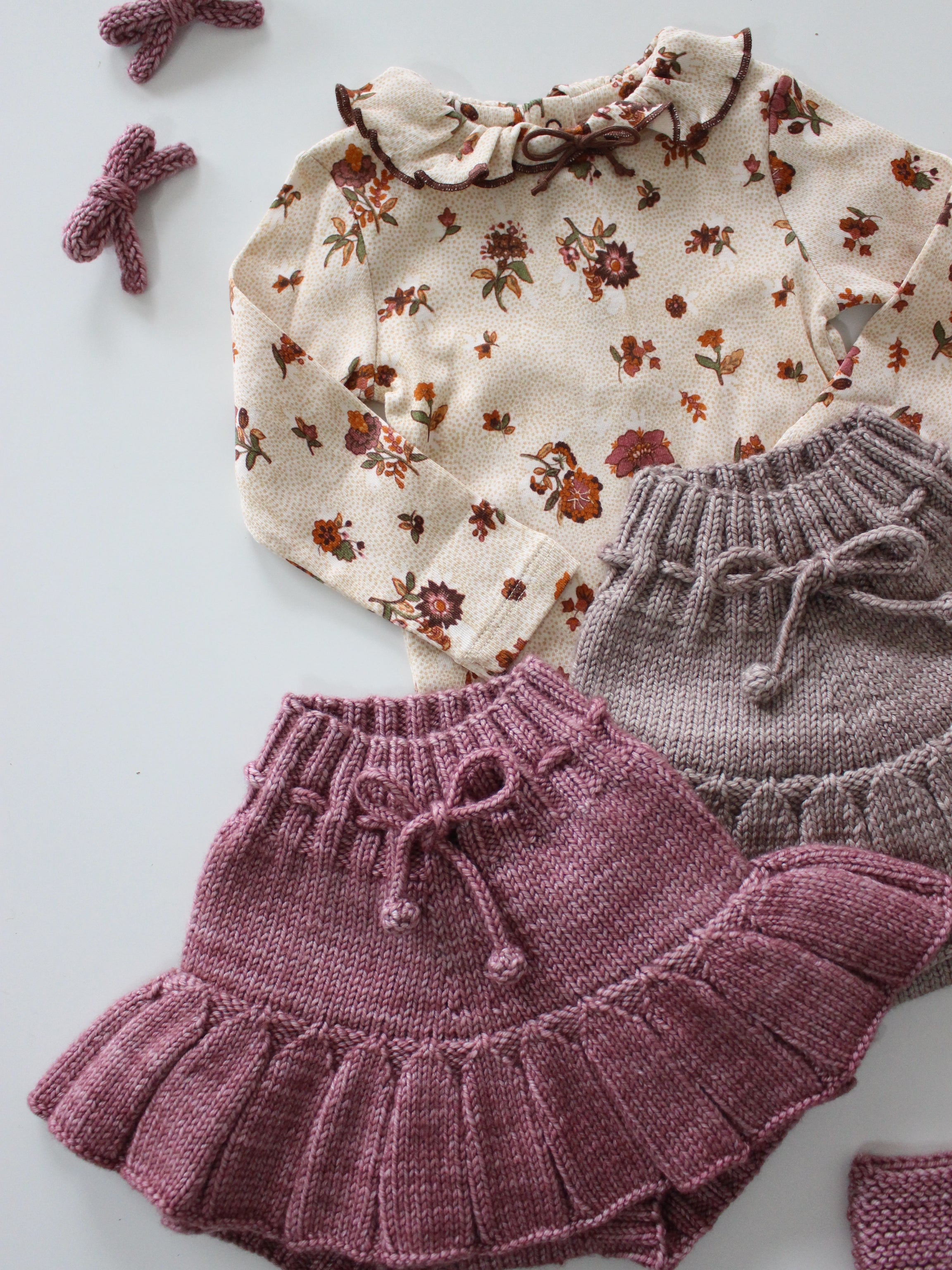 Misha & Puff BABY SKATING POND SKIRT (ANTIQUE ROSE) 26aw Drop1