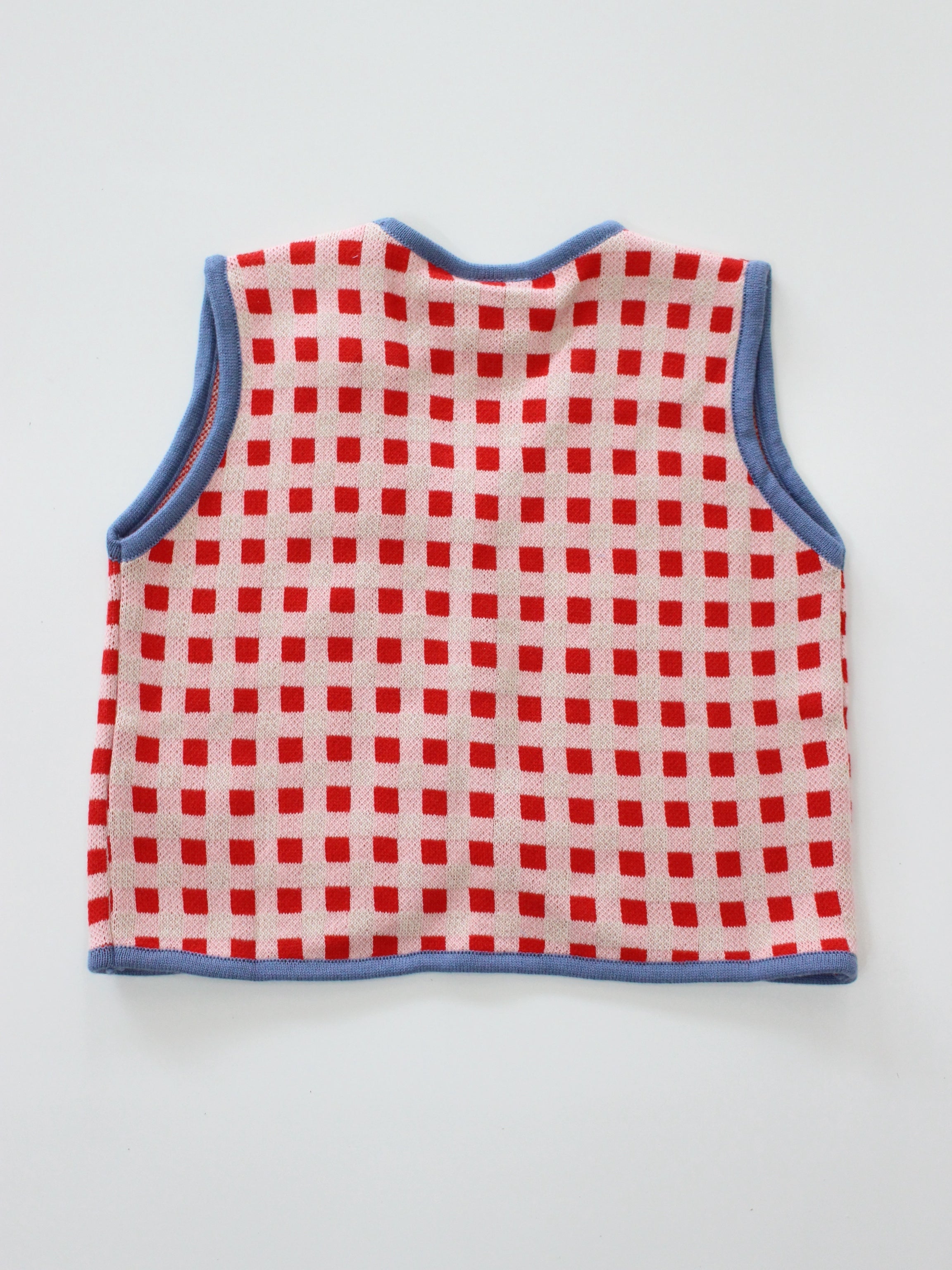 Flöss  Hollie Vest   Berry Red Gingham