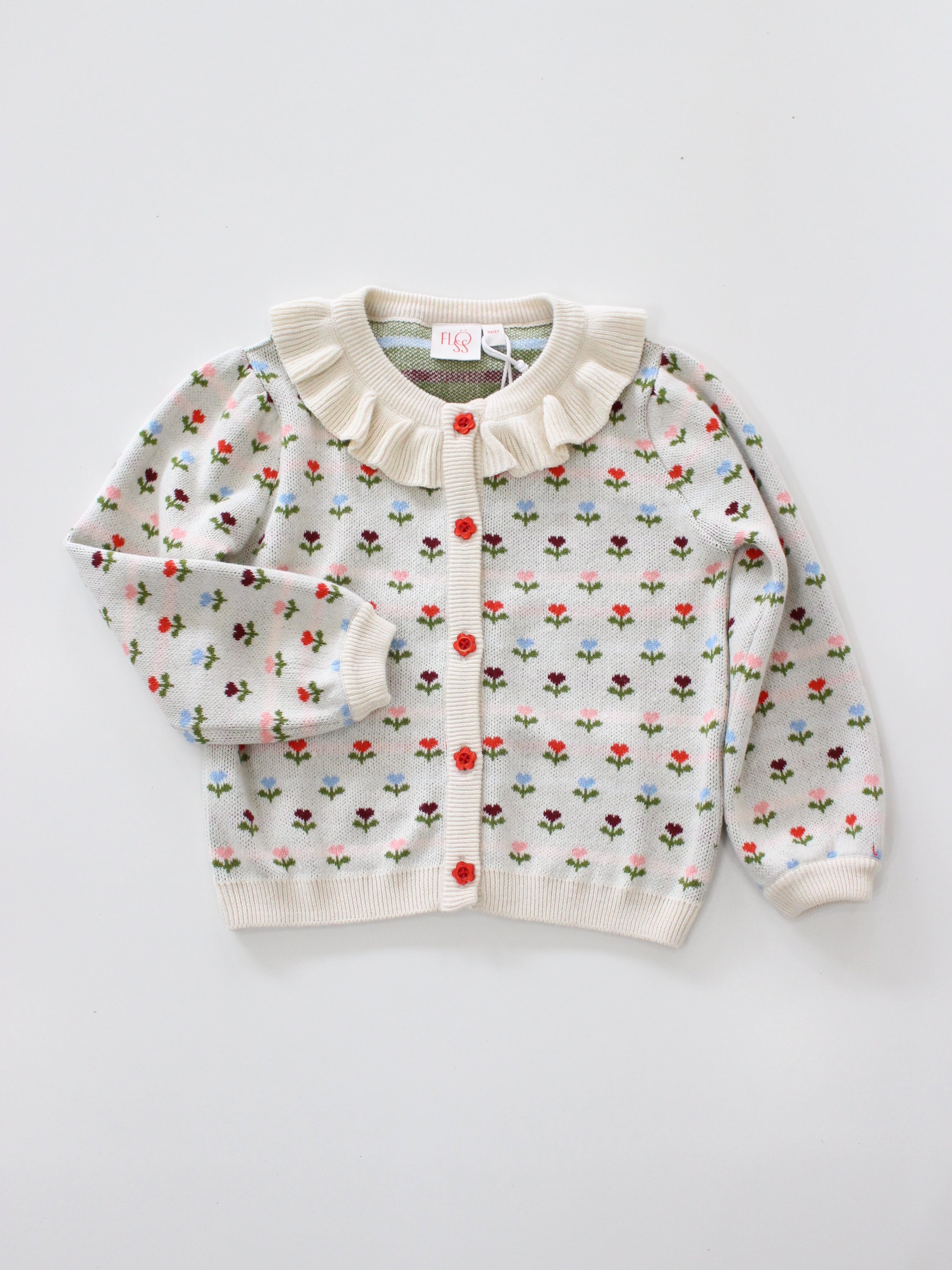 Flöss  Annabelle Cardigan  Cream Multi Floral