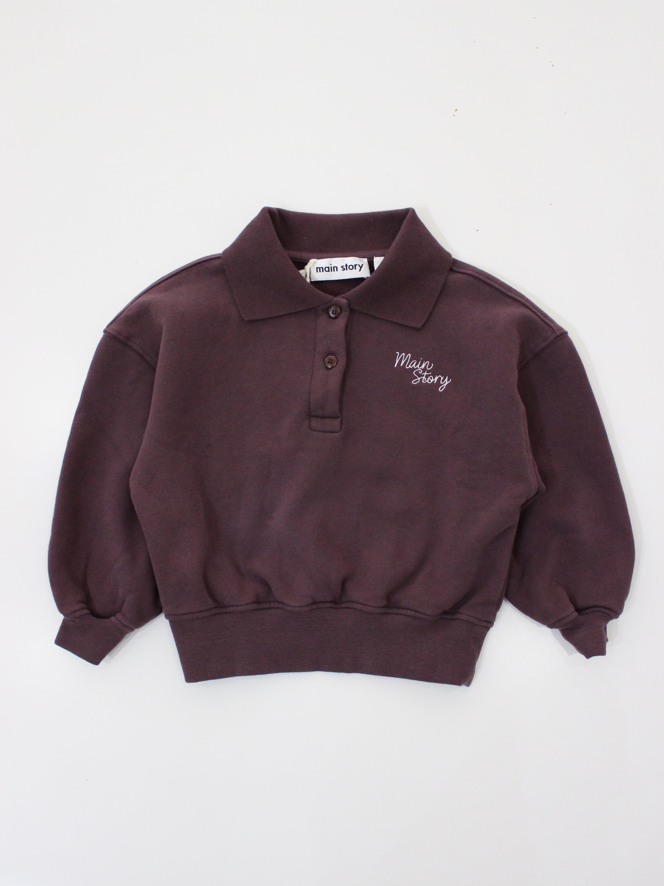 main story  Polo Sweatshirt  Dark Cherry