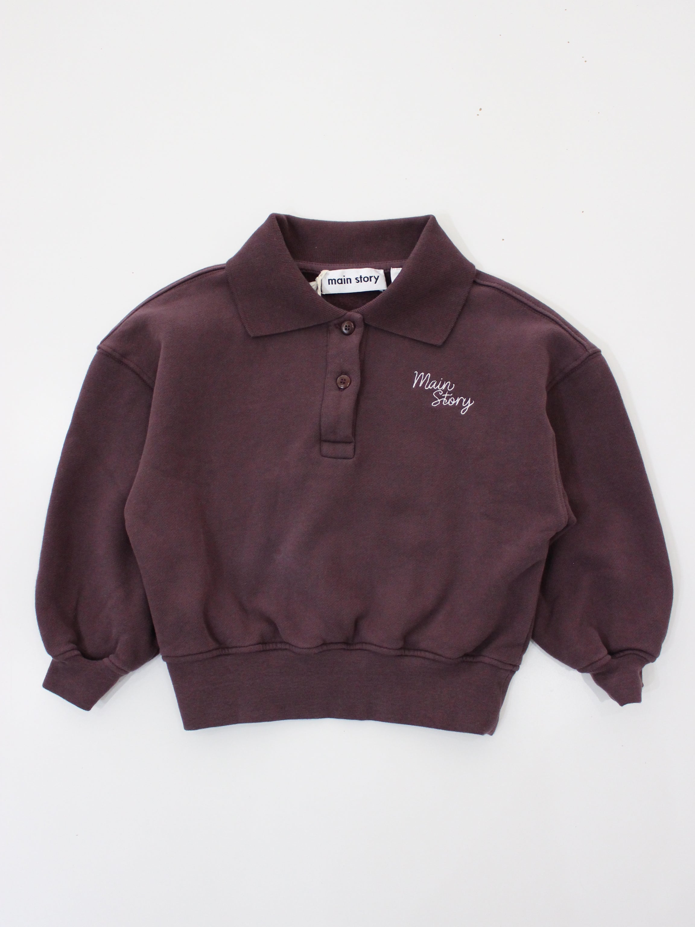 main story  Polo Sweatshirt  Dark Cherry