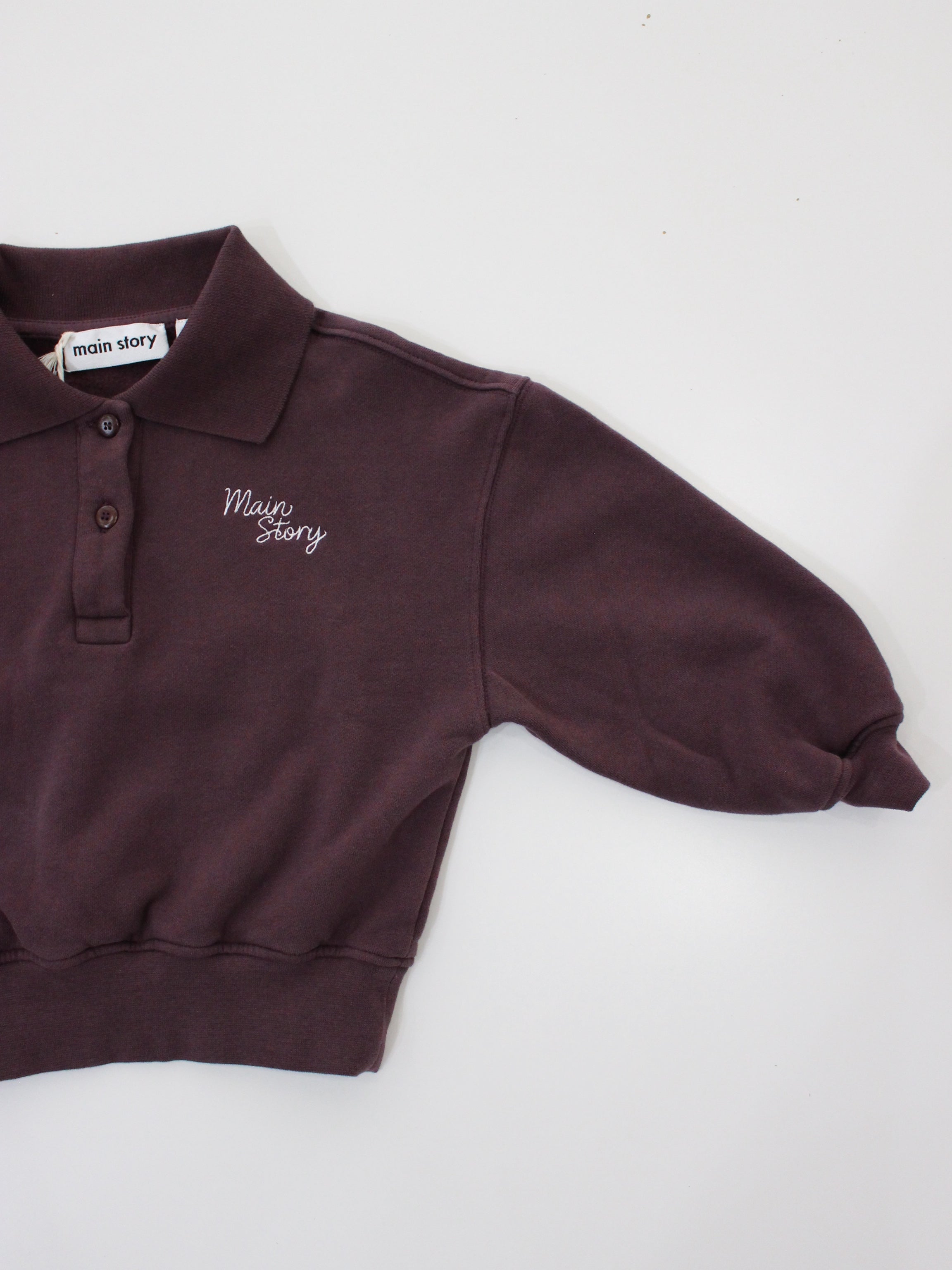 main story  Polo Sweatshirt  Dark Cherry