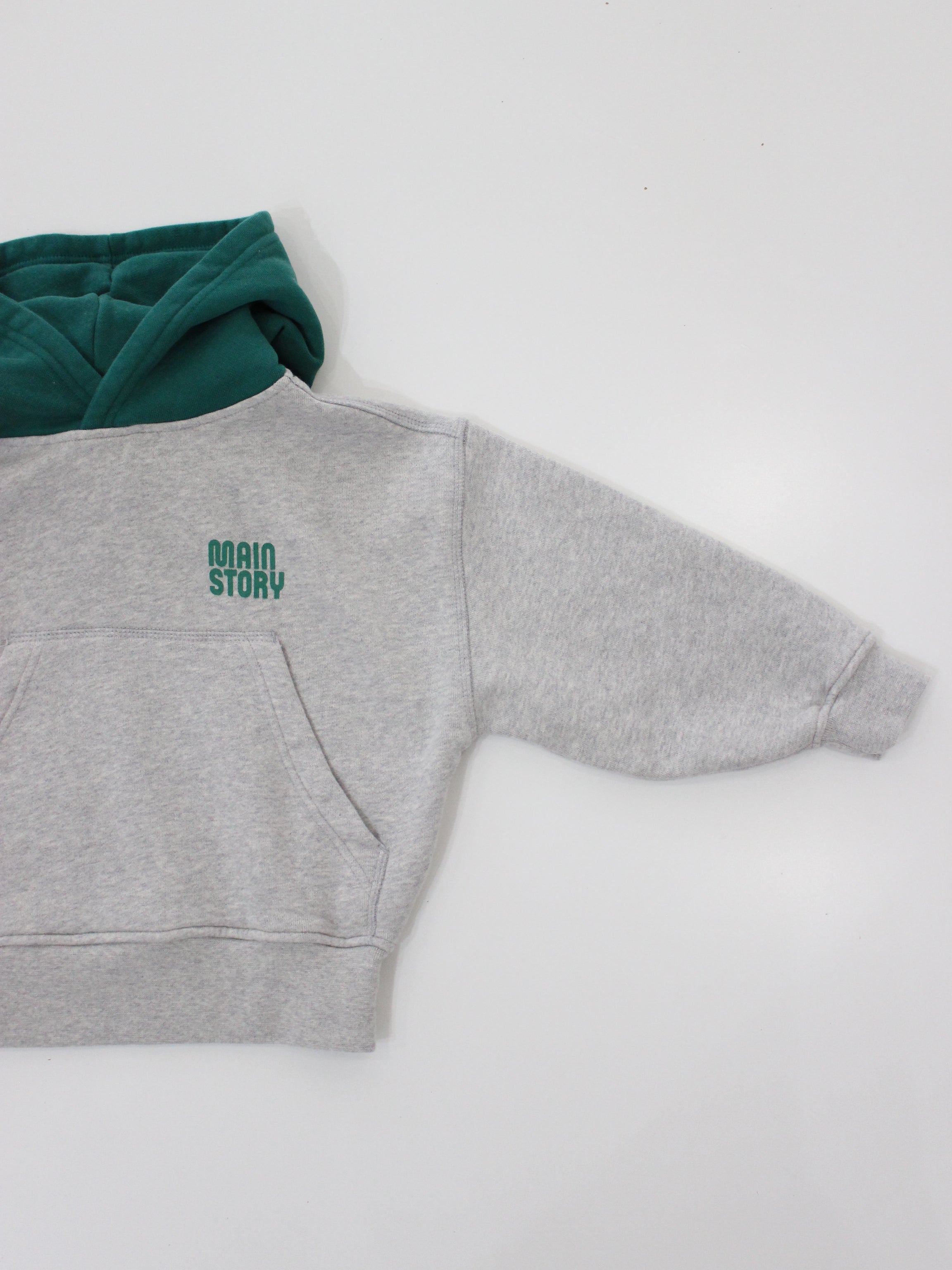 main story  Hooded Sweatshirt  Light Grey Melange