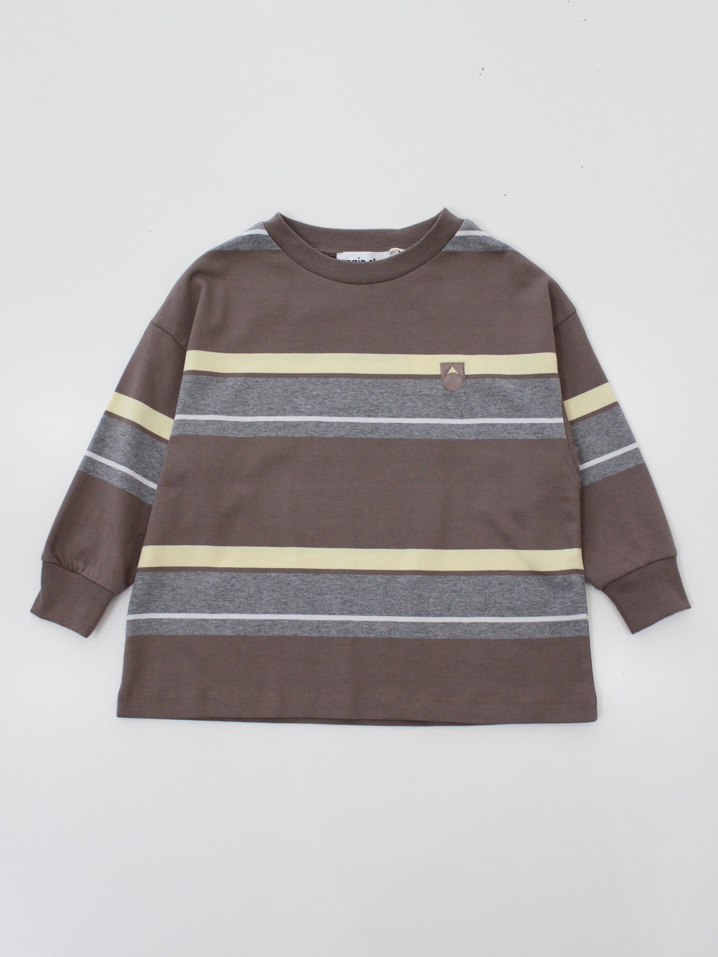 main story  Band Tee  Chocolate Melange Stripe