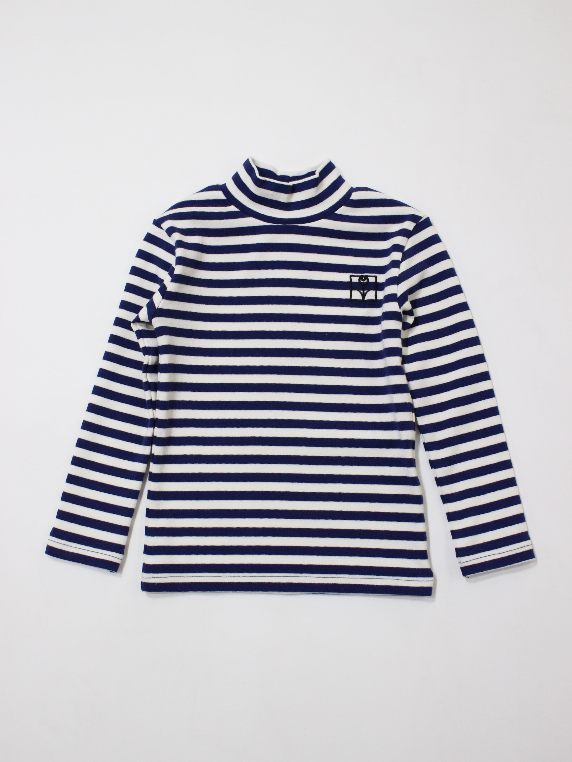 The Campamento  Blue Stripes Turtle Neck Tshirt