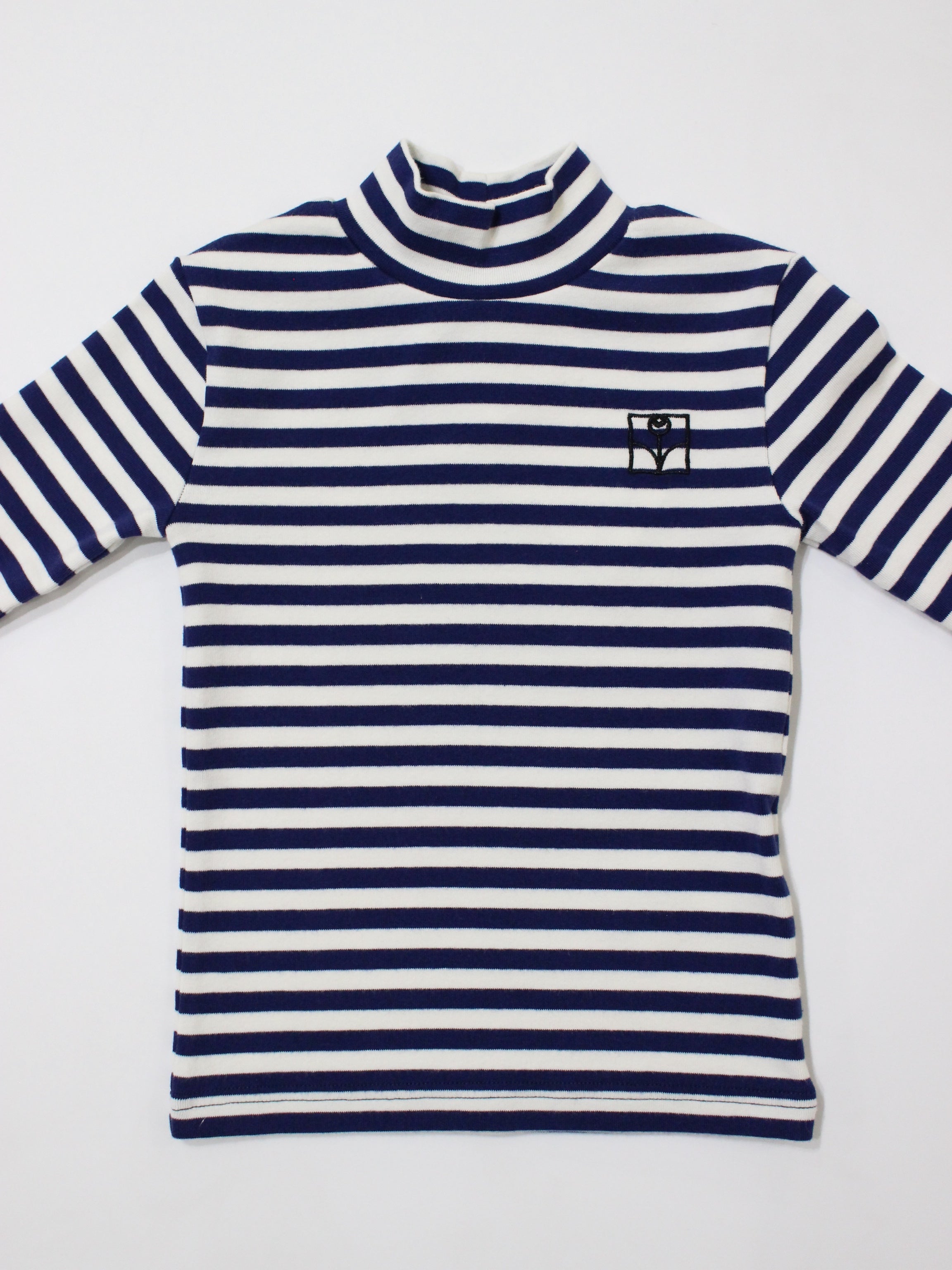 The Campamento  Blue Stripes Turtle Neck Tshirt
