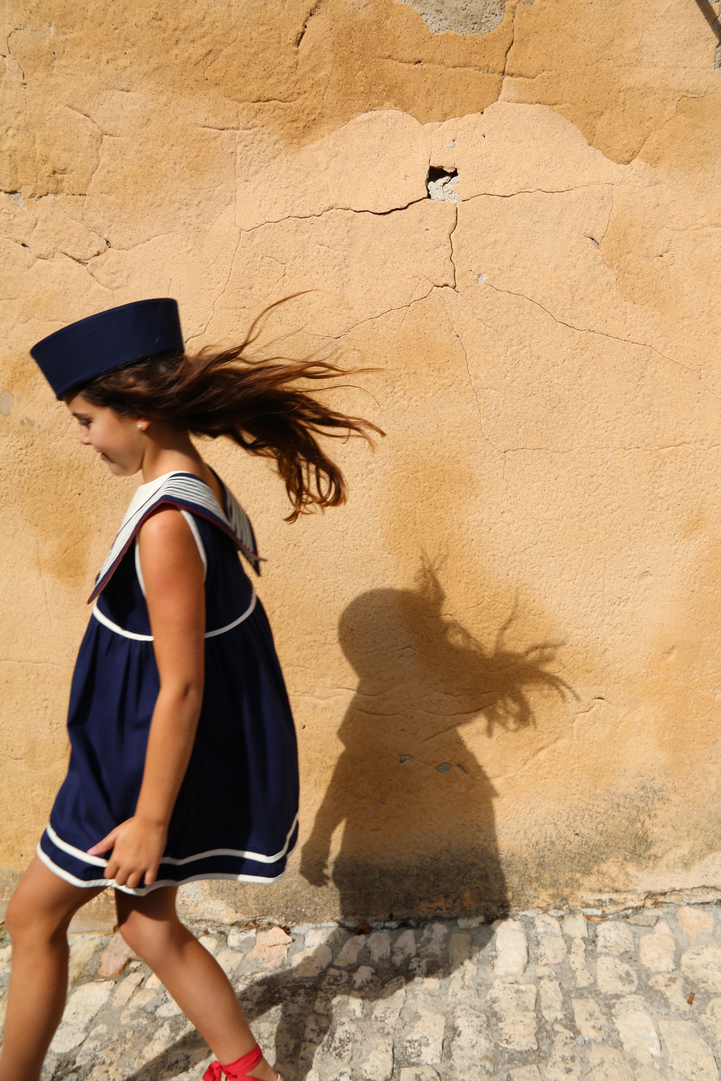 BONJOUR DIARY    Sailor dress Dark navy blue solid Denim