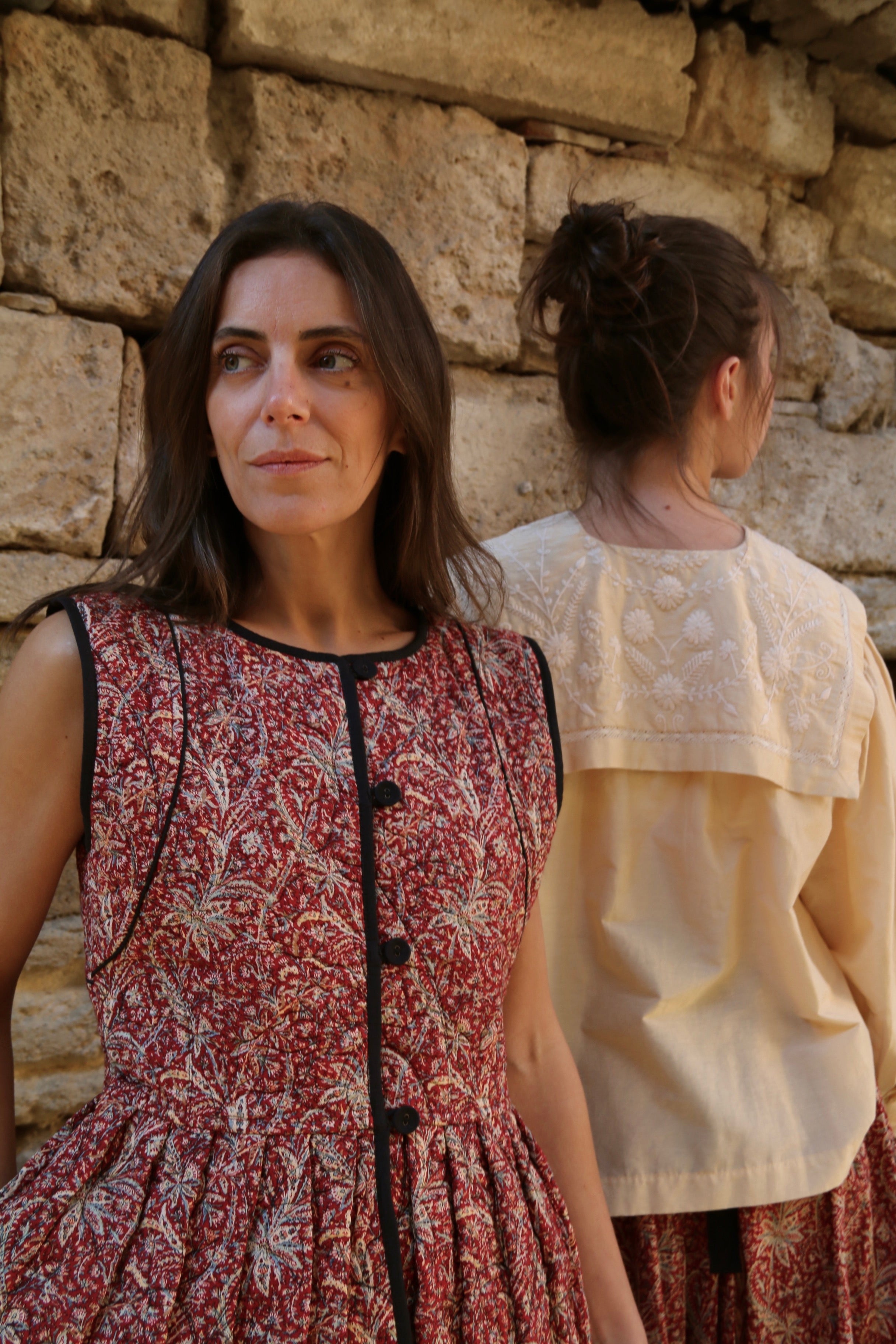 Suranné    Blouse with sailor collar Sand cotton silk  大人SIZE