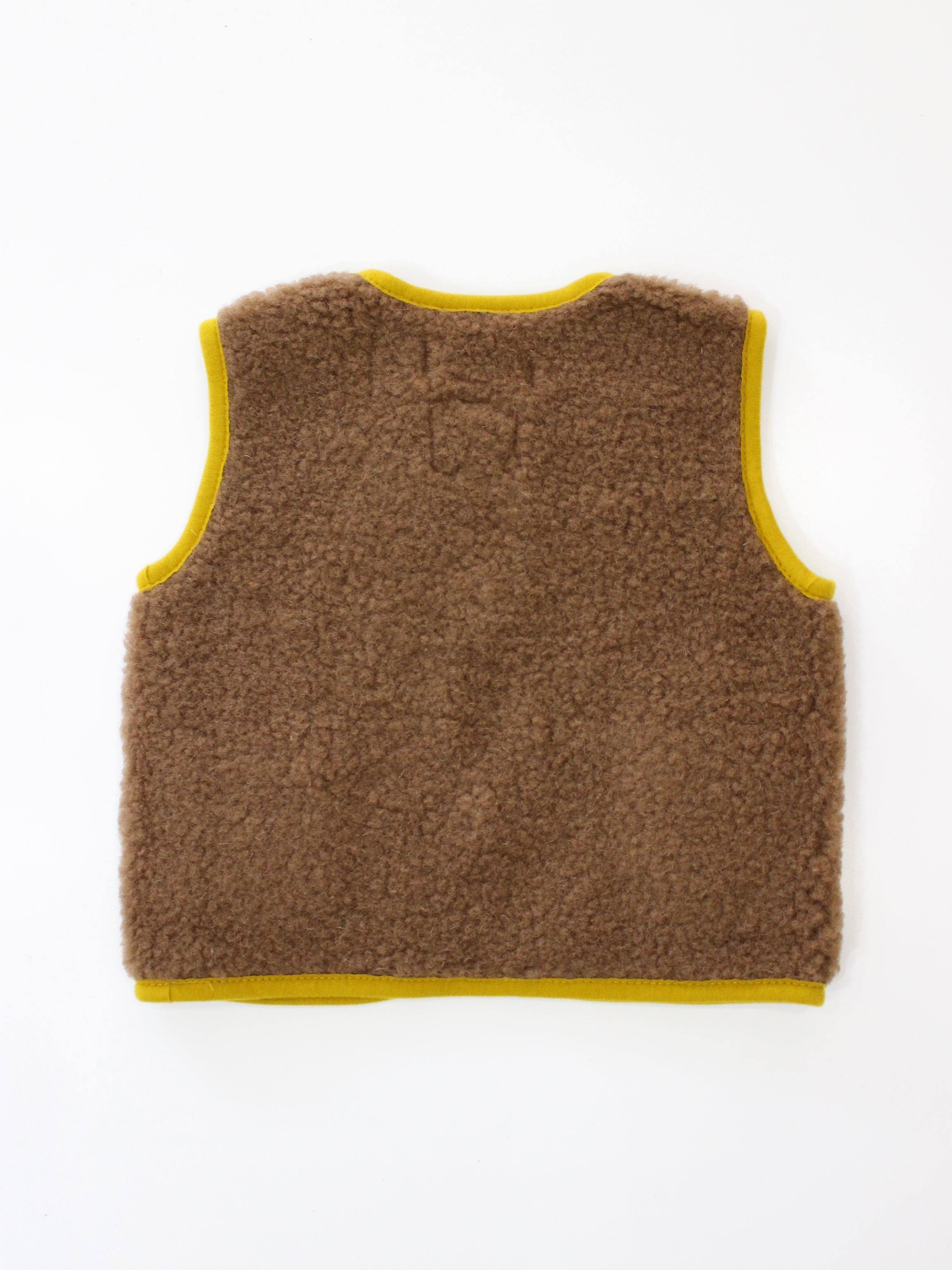 Misha & Puff PEPITKO VEST TEDDY BROWN   26FA Drop2