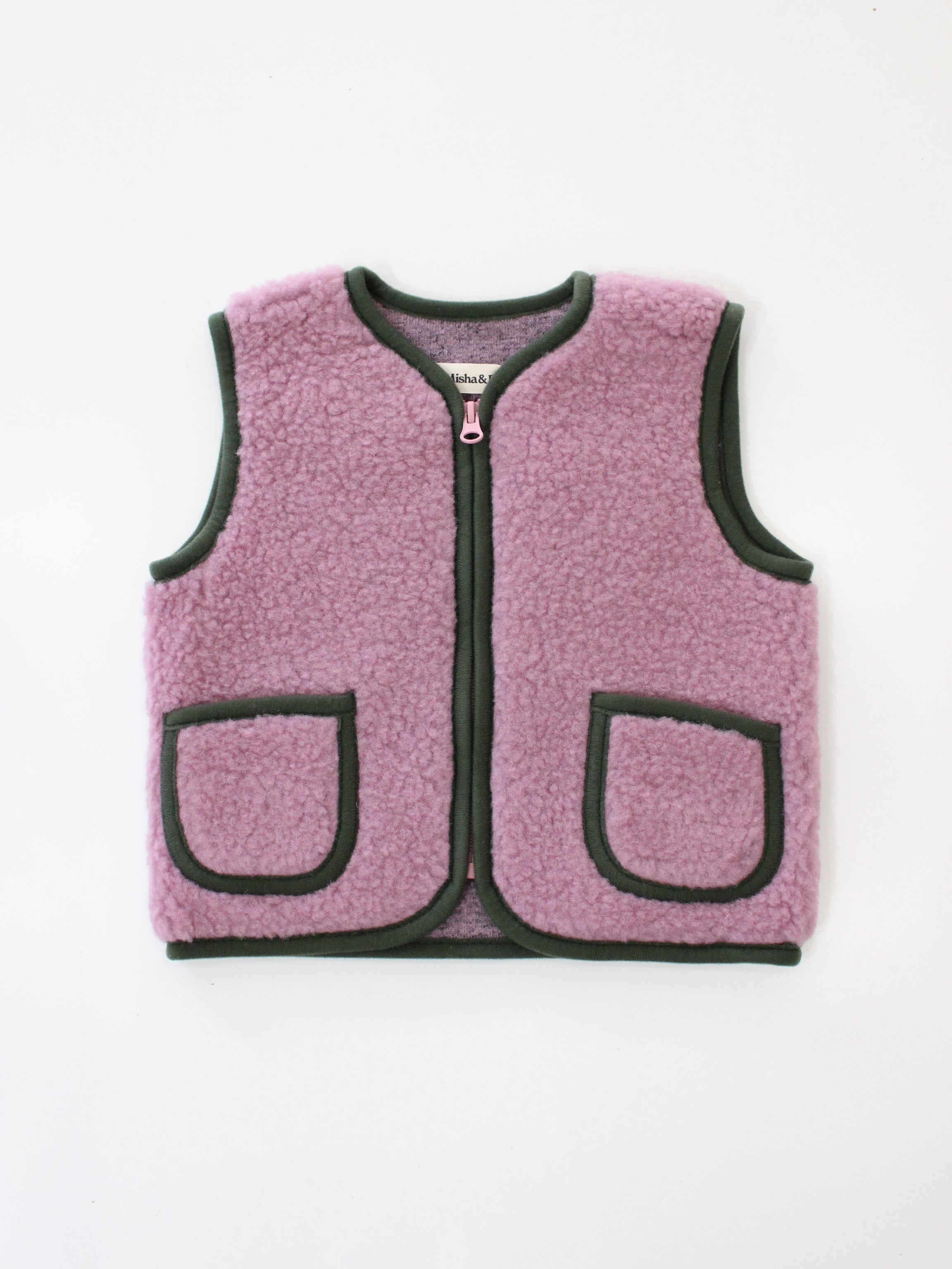 Misha & Puff PEPITKO VEST VENETIAN PINK   26FA Drop2