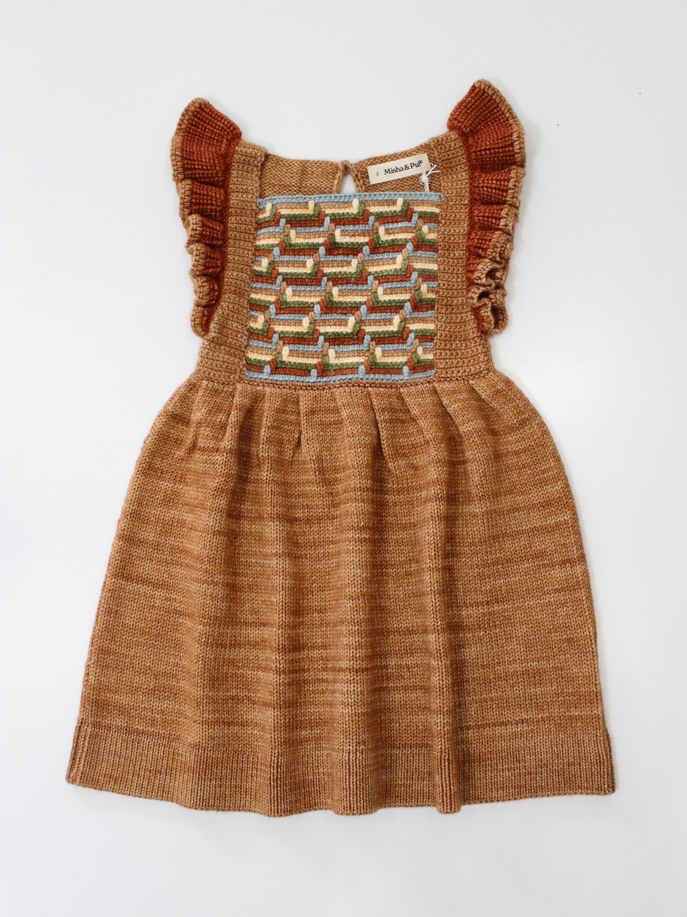 Misha & Puff STAIR STEP DRESS ROSE GOLD   26FA Drop2