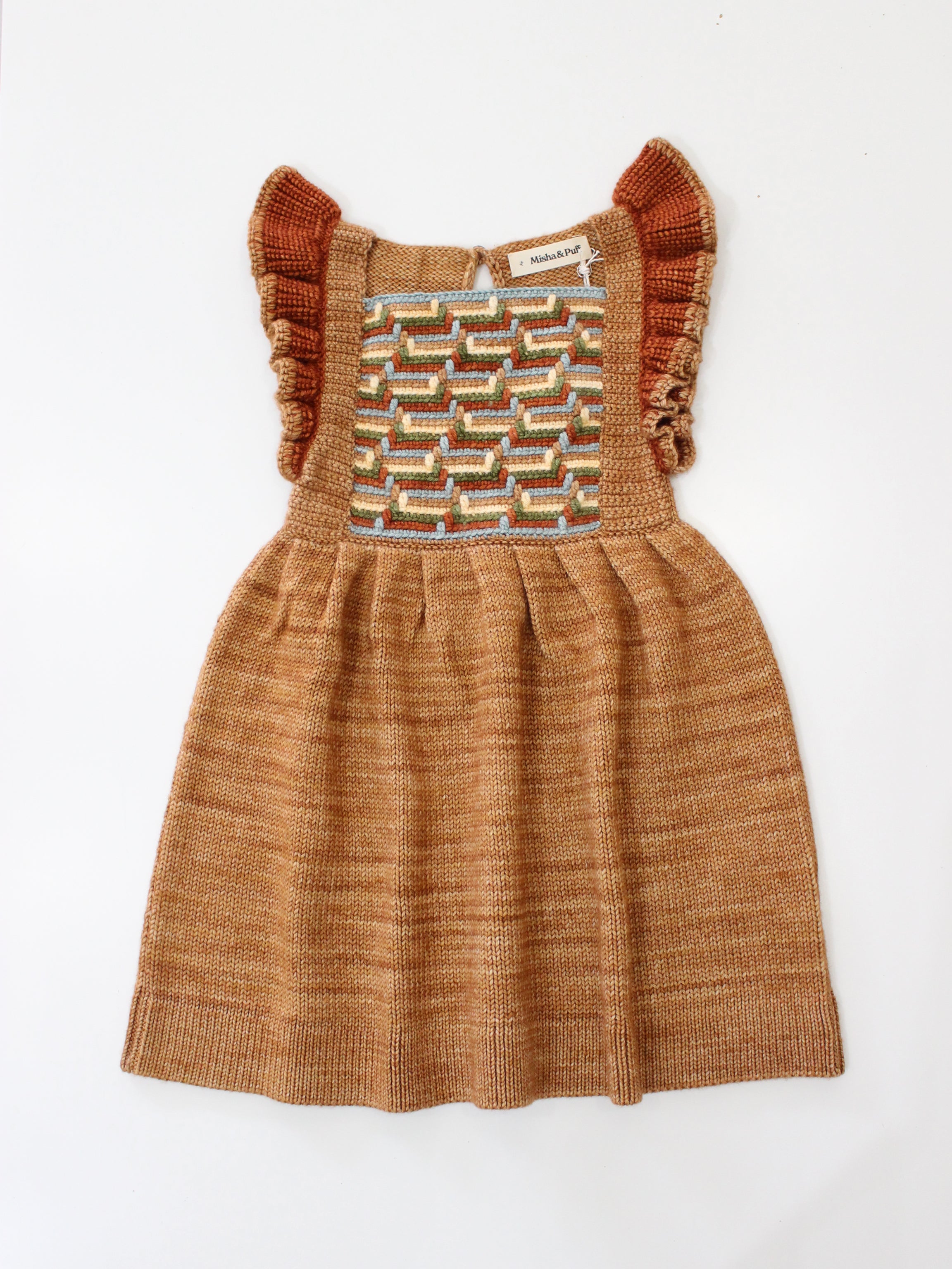 Misha & Puff STAIR STEP DRESS ROSE GOLD   26FA Drop2