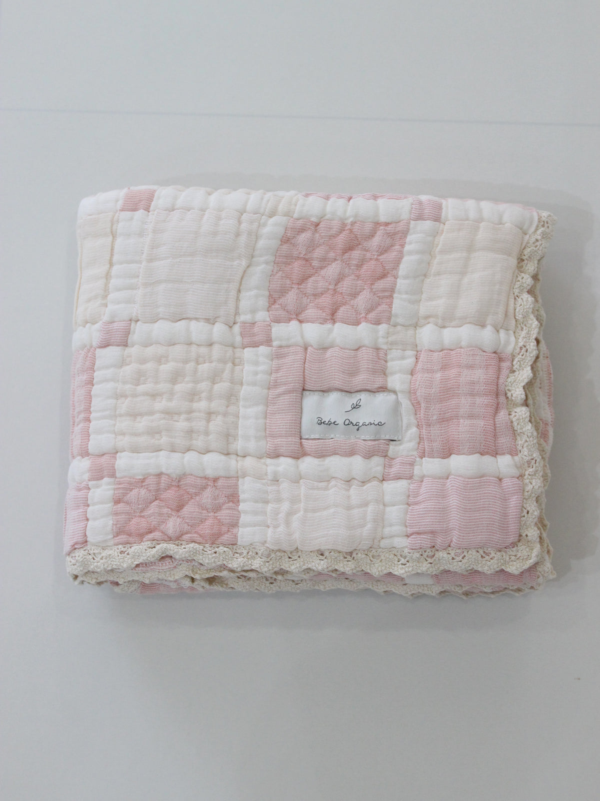 Bebe Organic  Mai Blanket  Mauve Patchwork