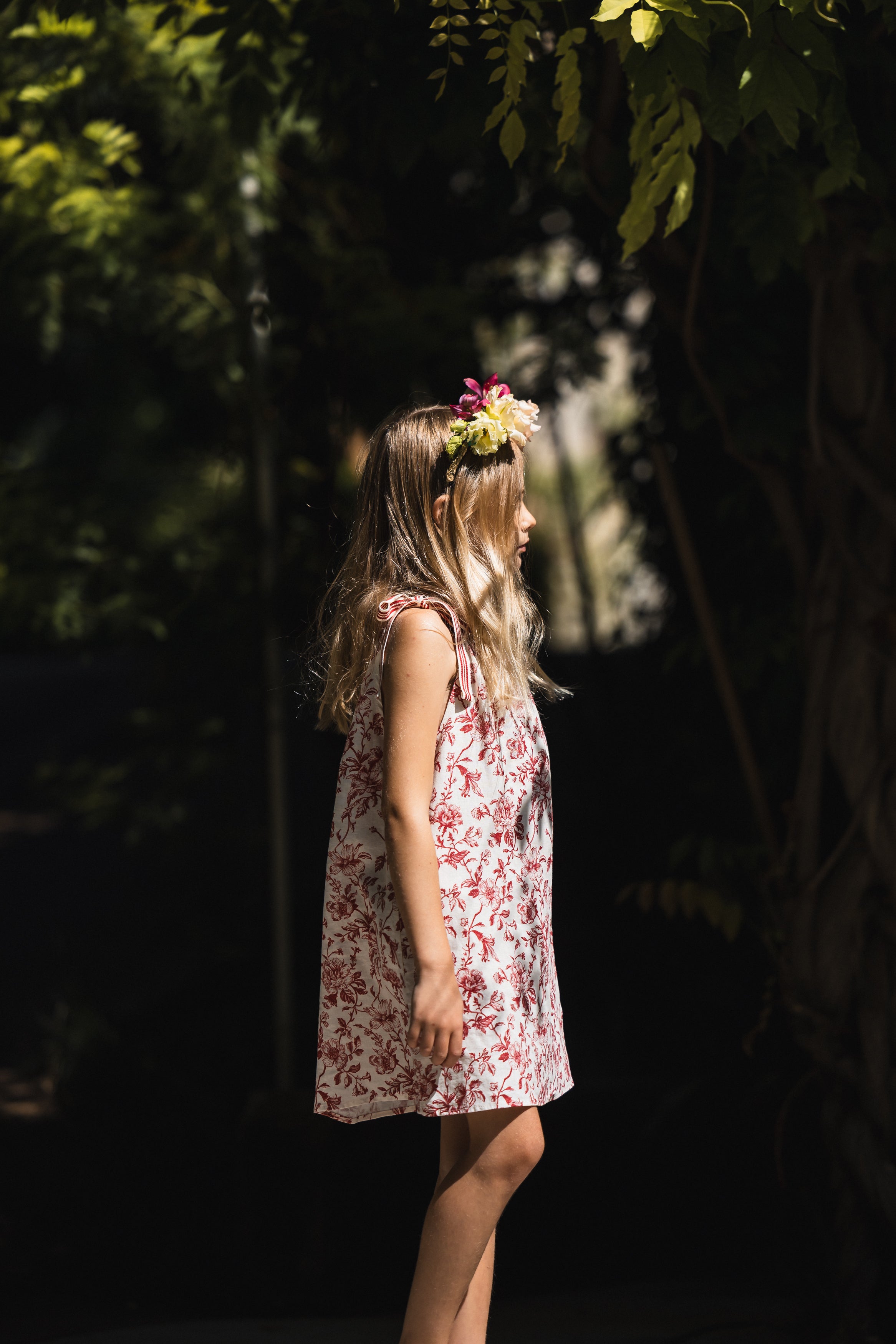 BABE & TESS  Nina Fleurie Linen Strapless Dress  Dusty Pink