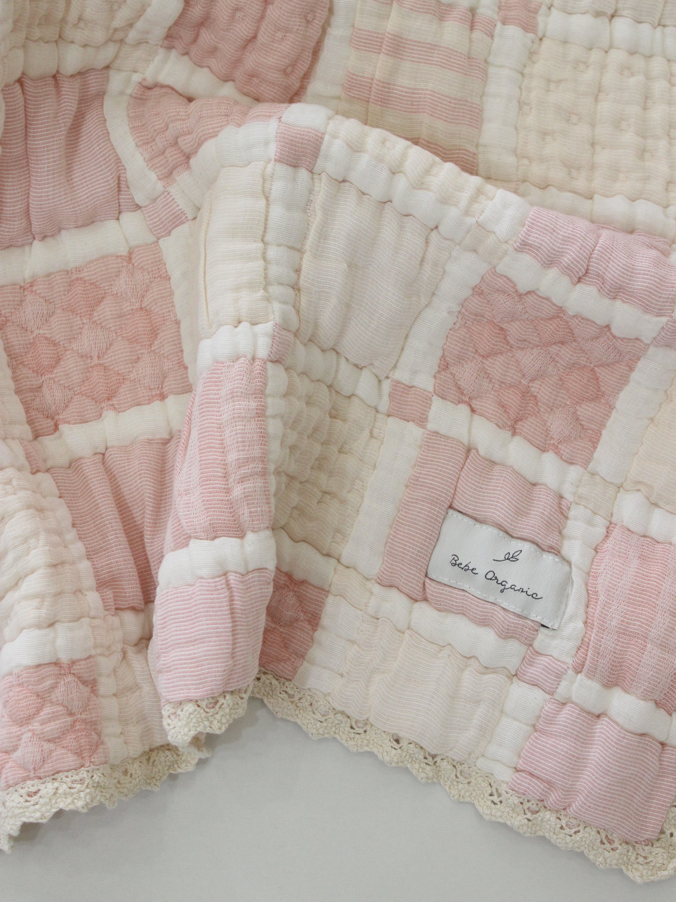 Bebe Organic  Mai Blanket  Mauve Patchwork