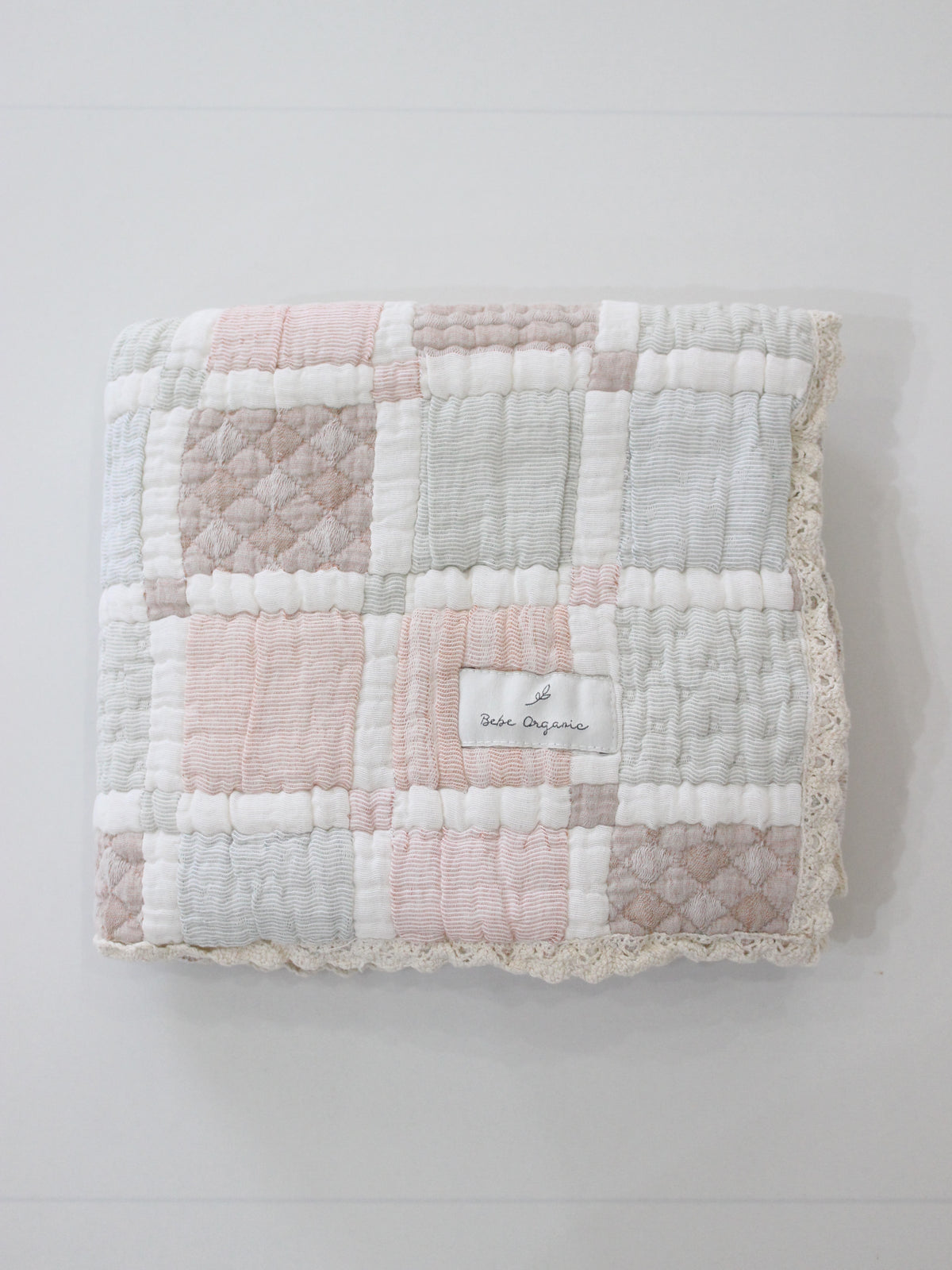 Bebe Organic  Mai Blanket  Mellow Patchwork  beige tone
