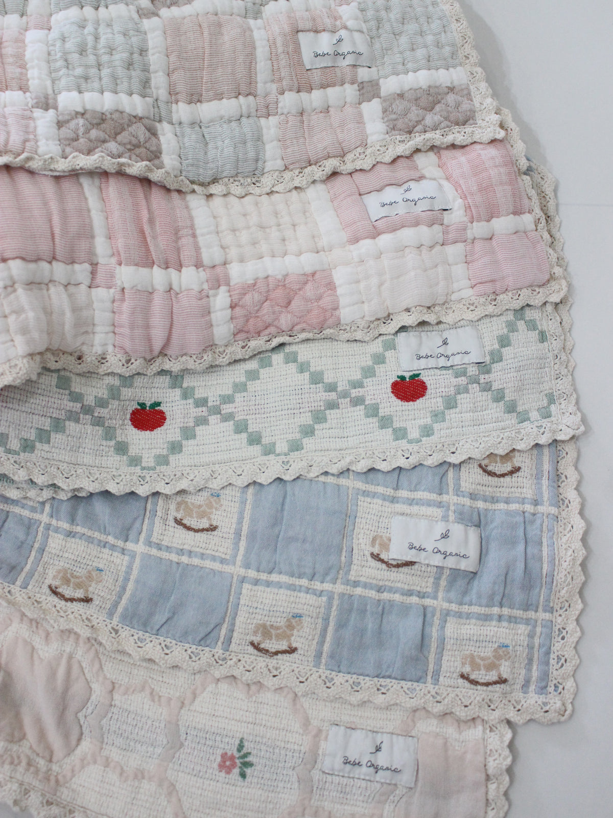 Bebe Organic  Mai Blanket  Mellow Patchwork  beige tone