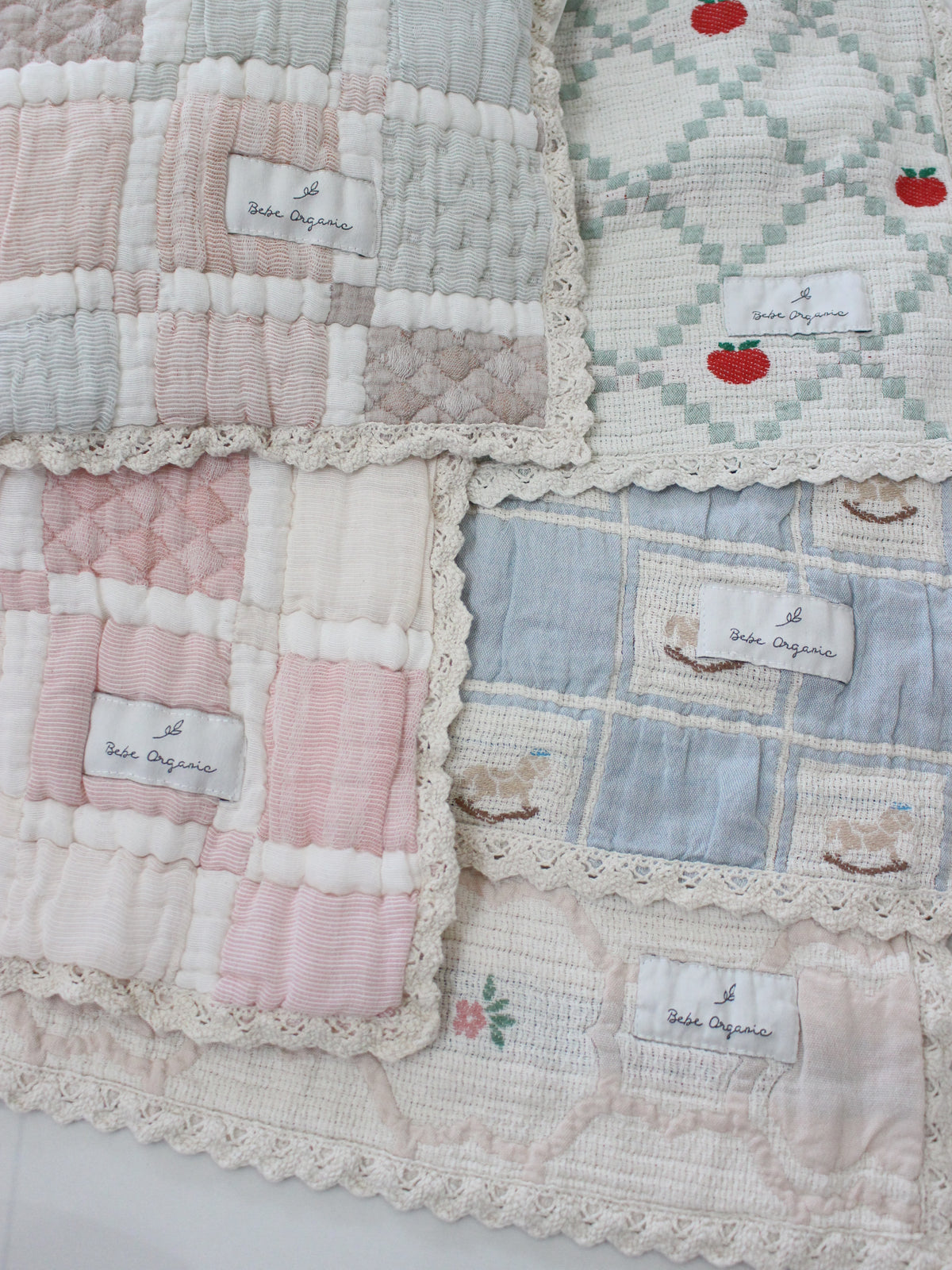 Bebe Organic  Mai Blanket  Mellow Patchwork  beige tone
