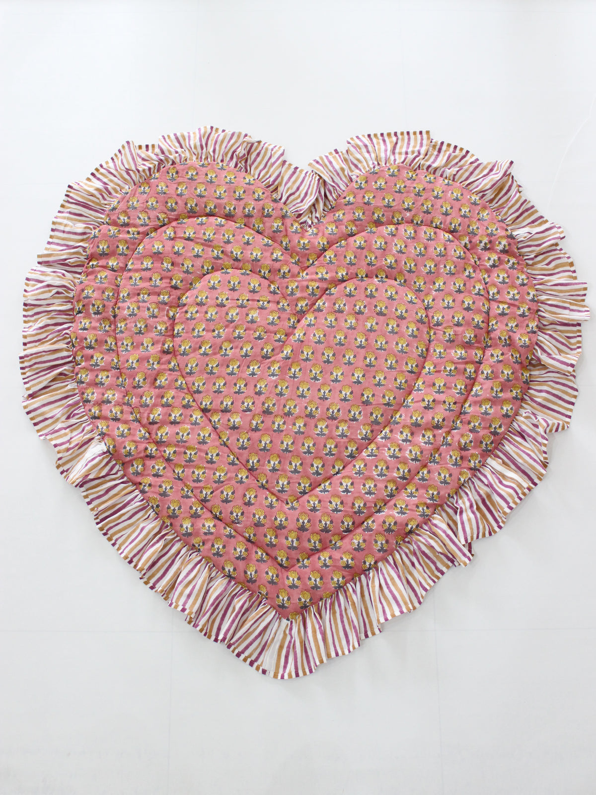 saruche  Heart Frill Mat　 Pink Flower