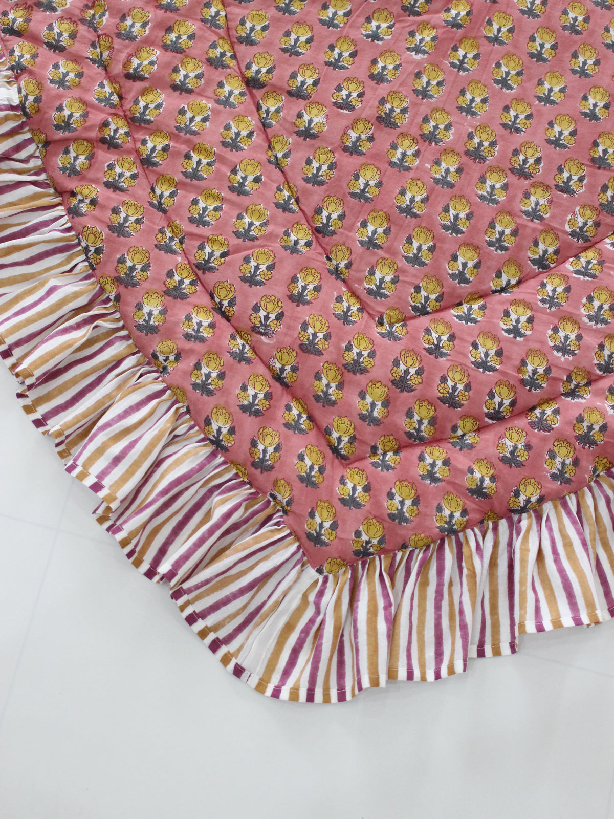 saruche  Heart Frill Mat　 Pink Flower