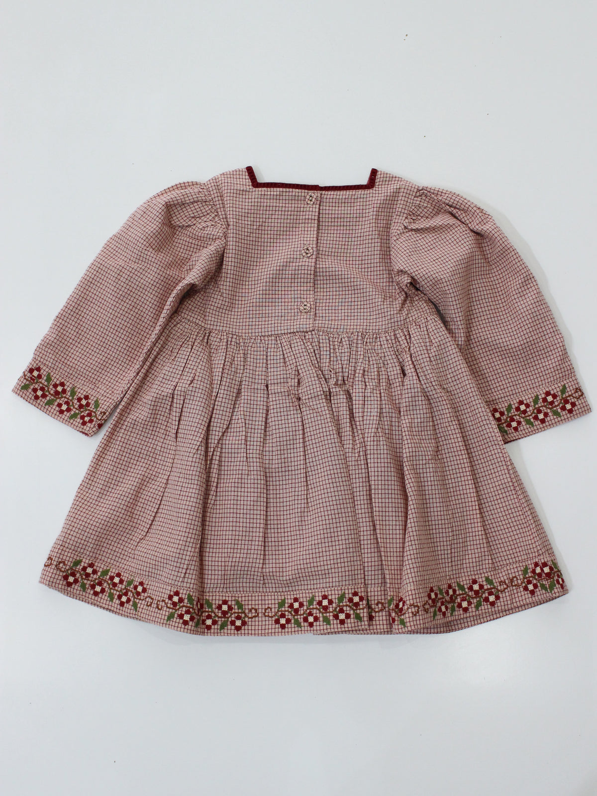 BONJOUR DIARY  Embroidered dress Nude check