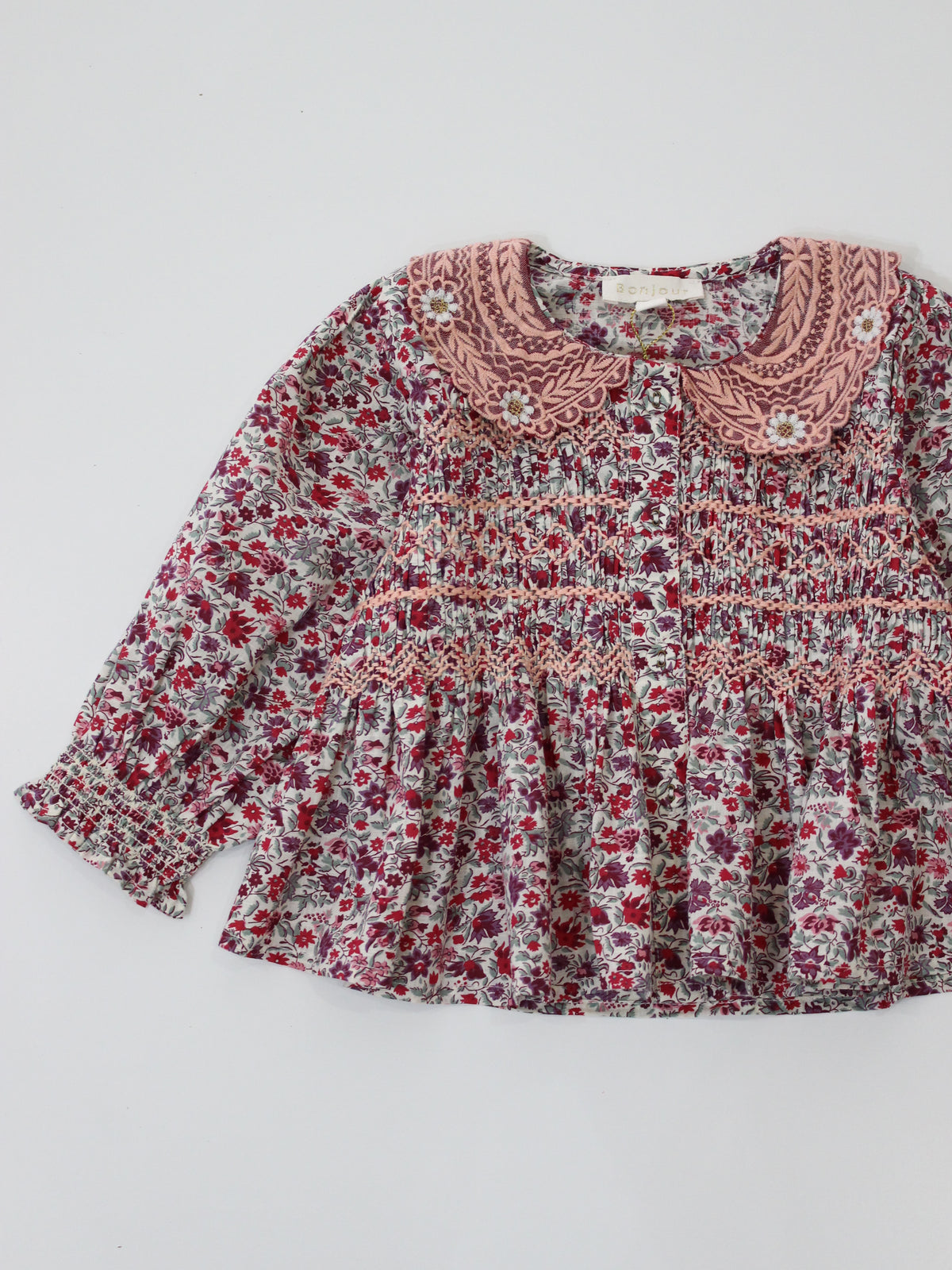 BONJOUR DIARY Baby blouse Flowers field print