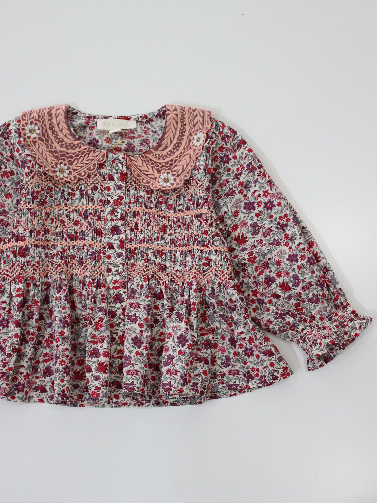 BONJOUR DIARY Baby blouse Flowers field print