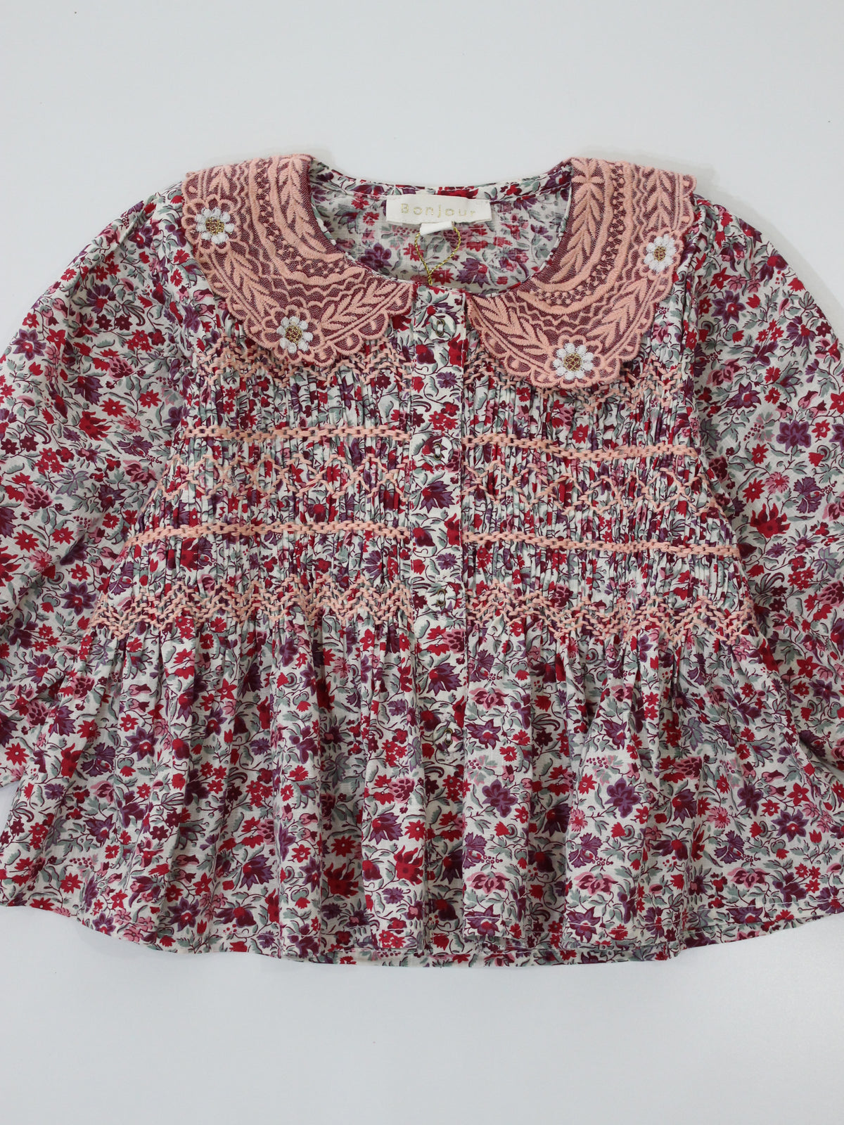 BONJOUR DIARY Baby blouse Flowers field print