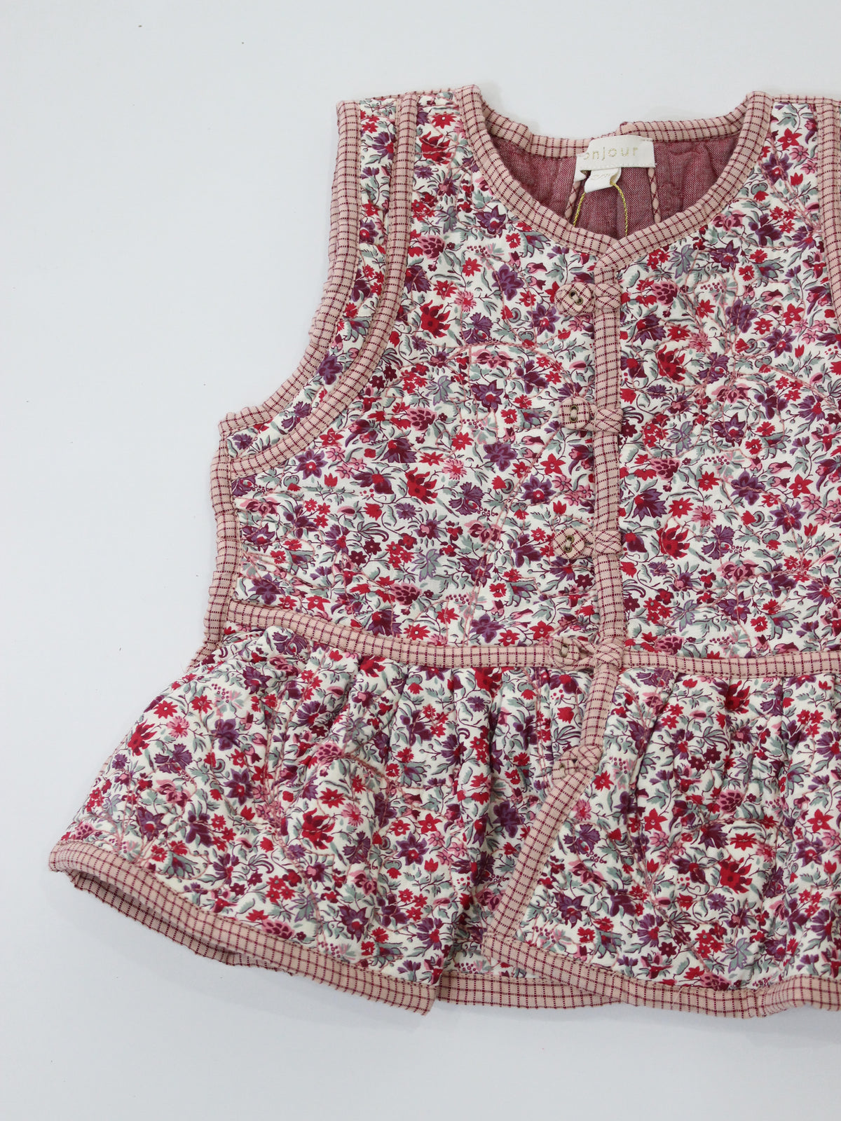BONJOUR DIARY  Jacket without sleeves Flowers field print