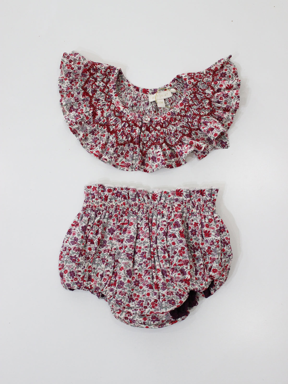 BONJOUR DIARY Reversible baby bloomer Flowers field print