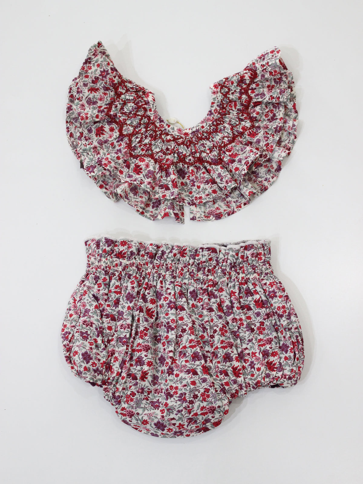 BONJOUR DIARY Reversible baby bloomer Flowers field print