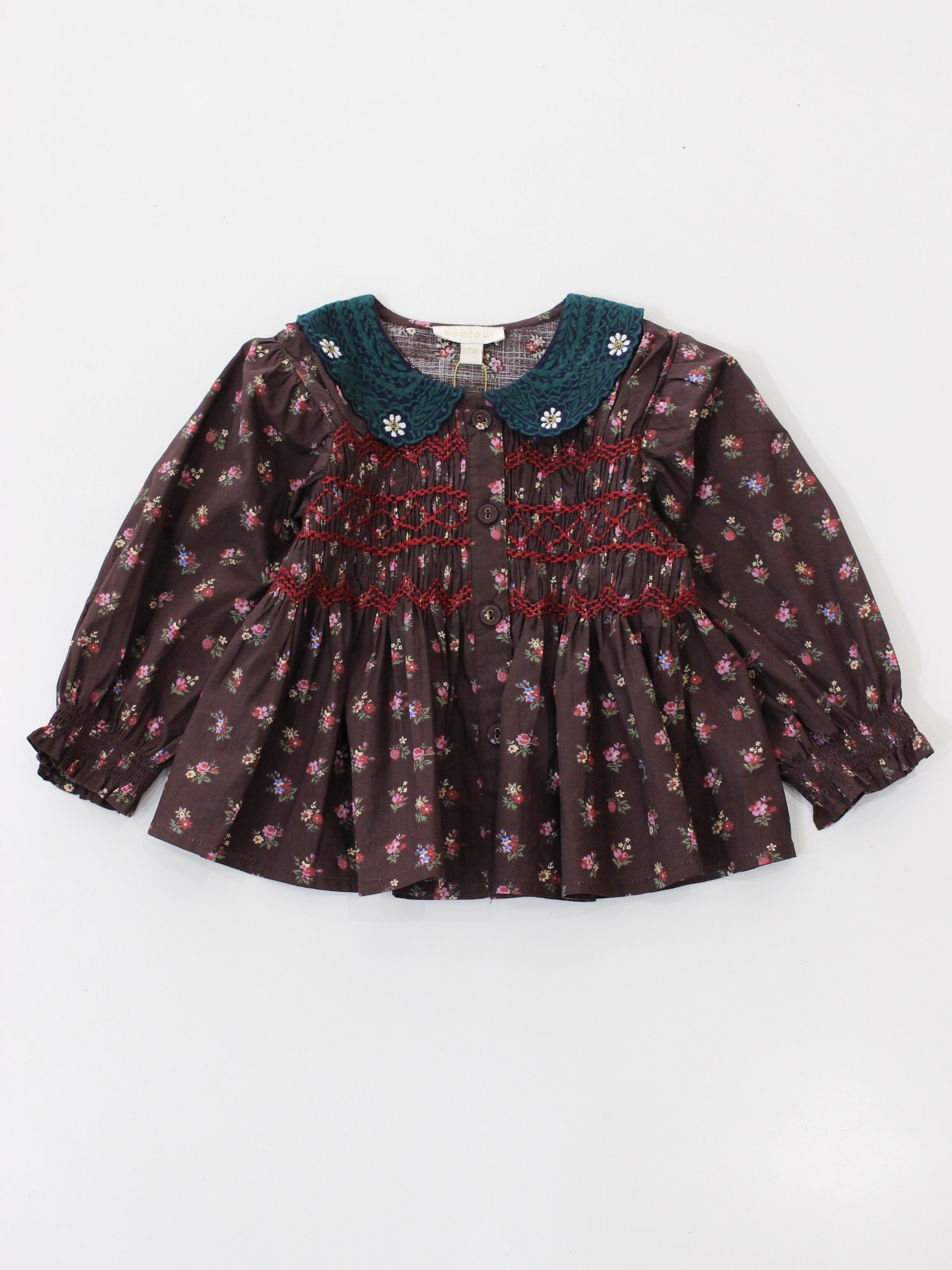 BONJOUR DIARY Baby blouse Little bouquet print