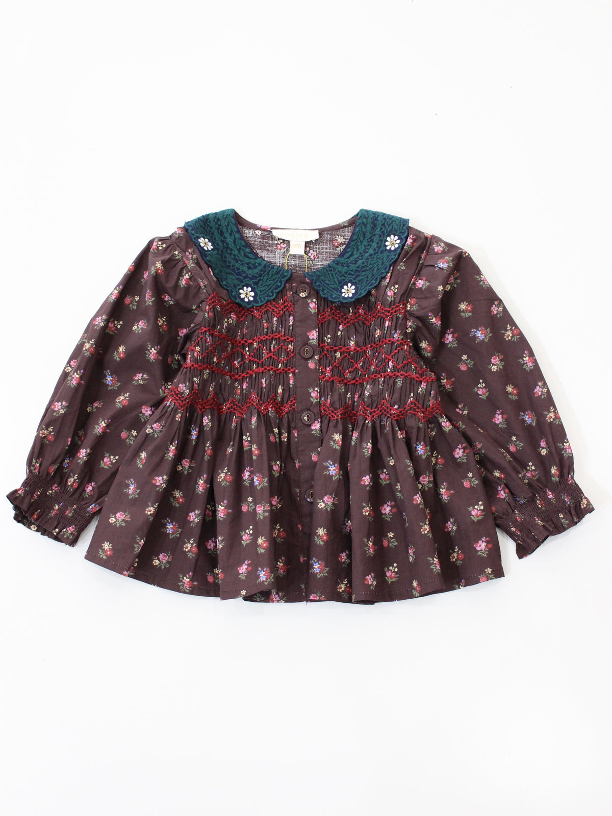 BONJOUR DIARY  Baby blouse Little bouquet print