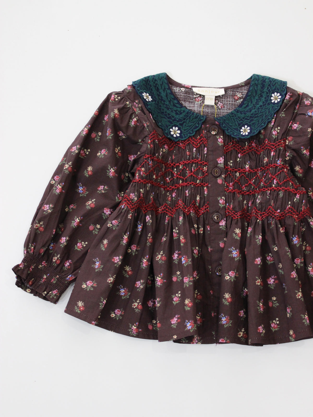 BONJOUR DIARY  Baby blouse Little bouquet print