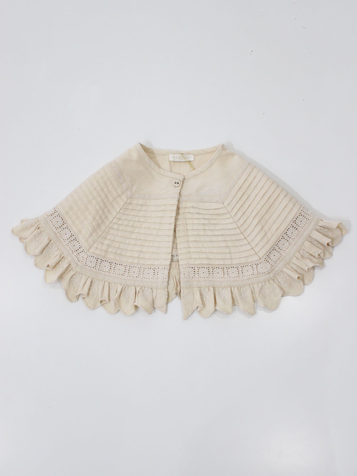 BONJOUR DIARY  Cape collar Ivory denim