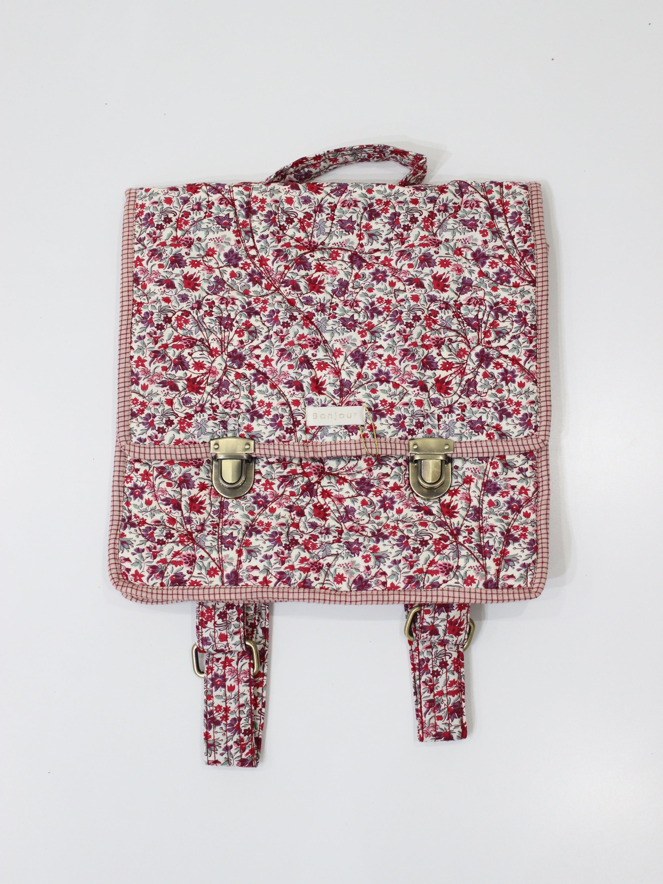 bonjour diary 小物入れ BONJOUR DIARY School bag Flowers field print